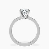 10kt White Gold Charm Of Love Eternity Lab Diamond Ring side right image one
