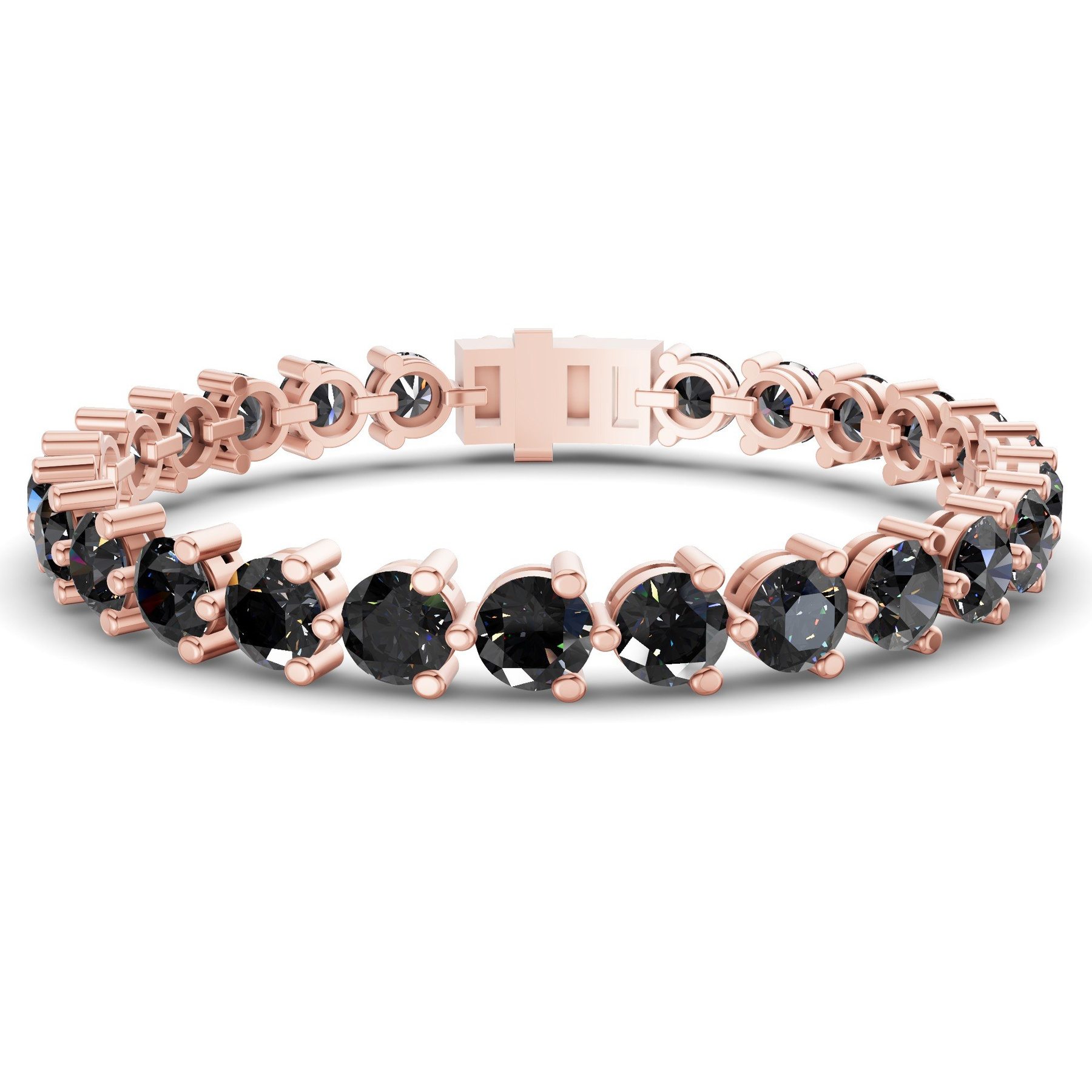 10kt Rose Gold Anahita Round Lab Diamond Tennis Bracelet (2 Ct. Tw.) front image