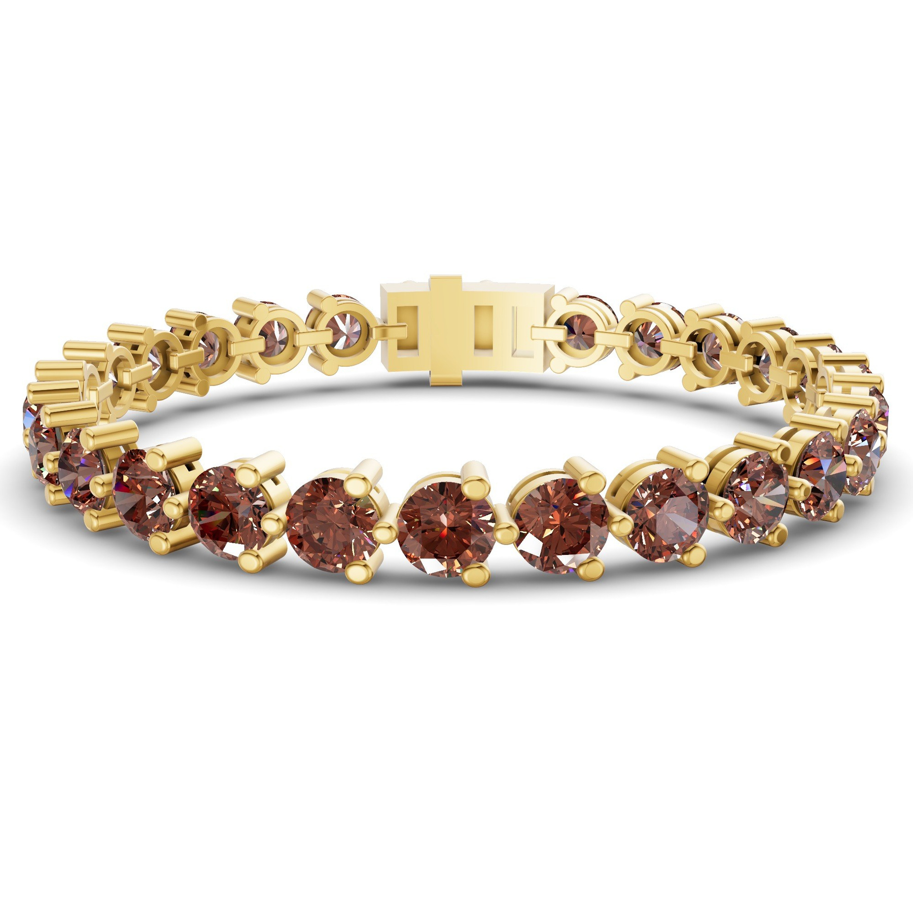 10kt Yellow Gold Anahita Round Lab Diamond Tennis Bracelet (2 Ct. Tw.) front image