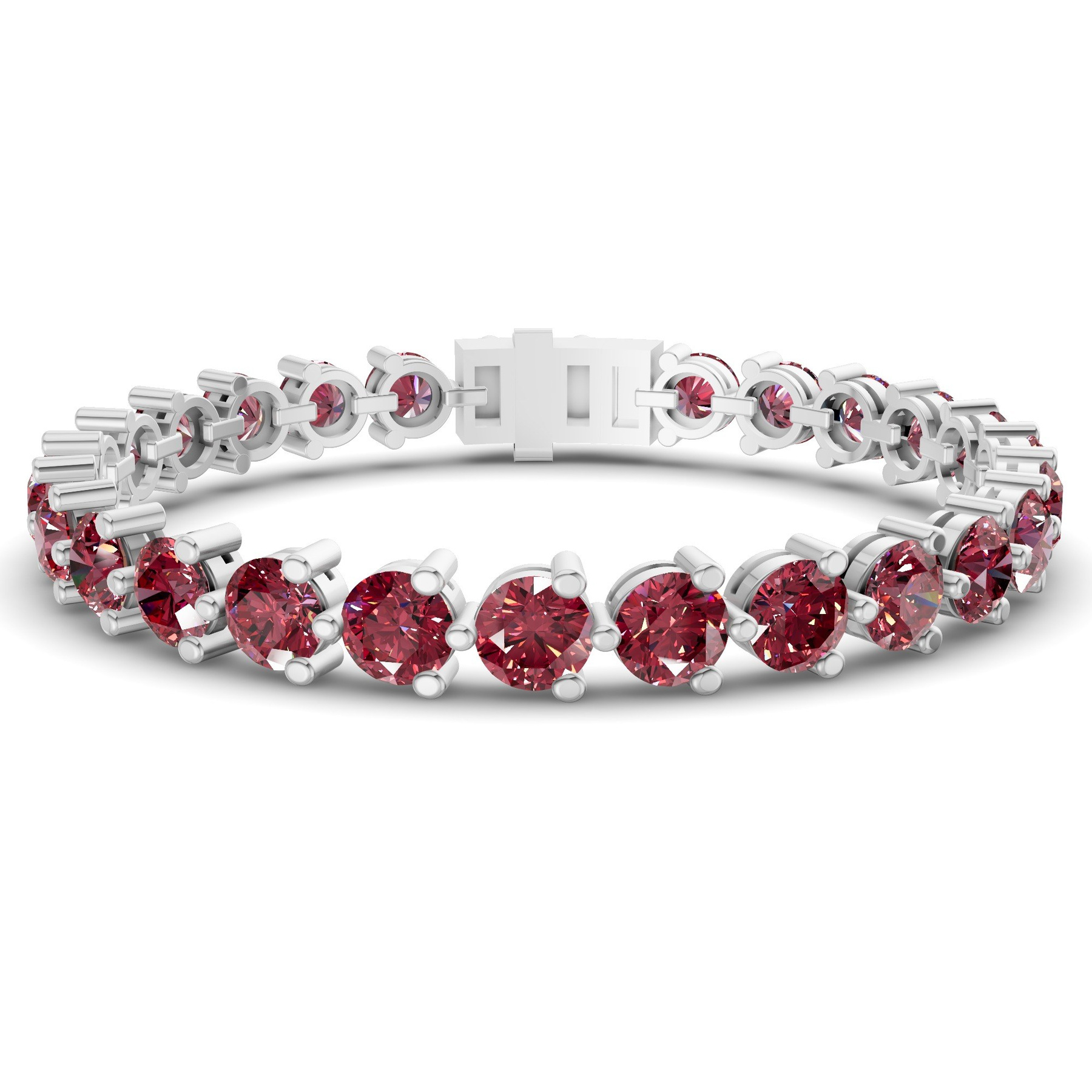 Platinum Anahita Round Lab Diamond Tennis Bracelet (2 Ct. Tw.) front image