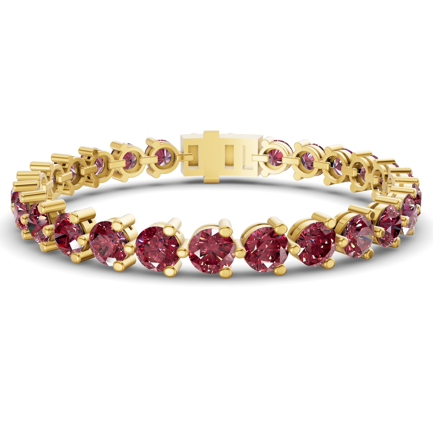 10kt Yellow Gold Anahita Round Lab Diamond Tennis Bracelet (2 Ct. Tw.) front image