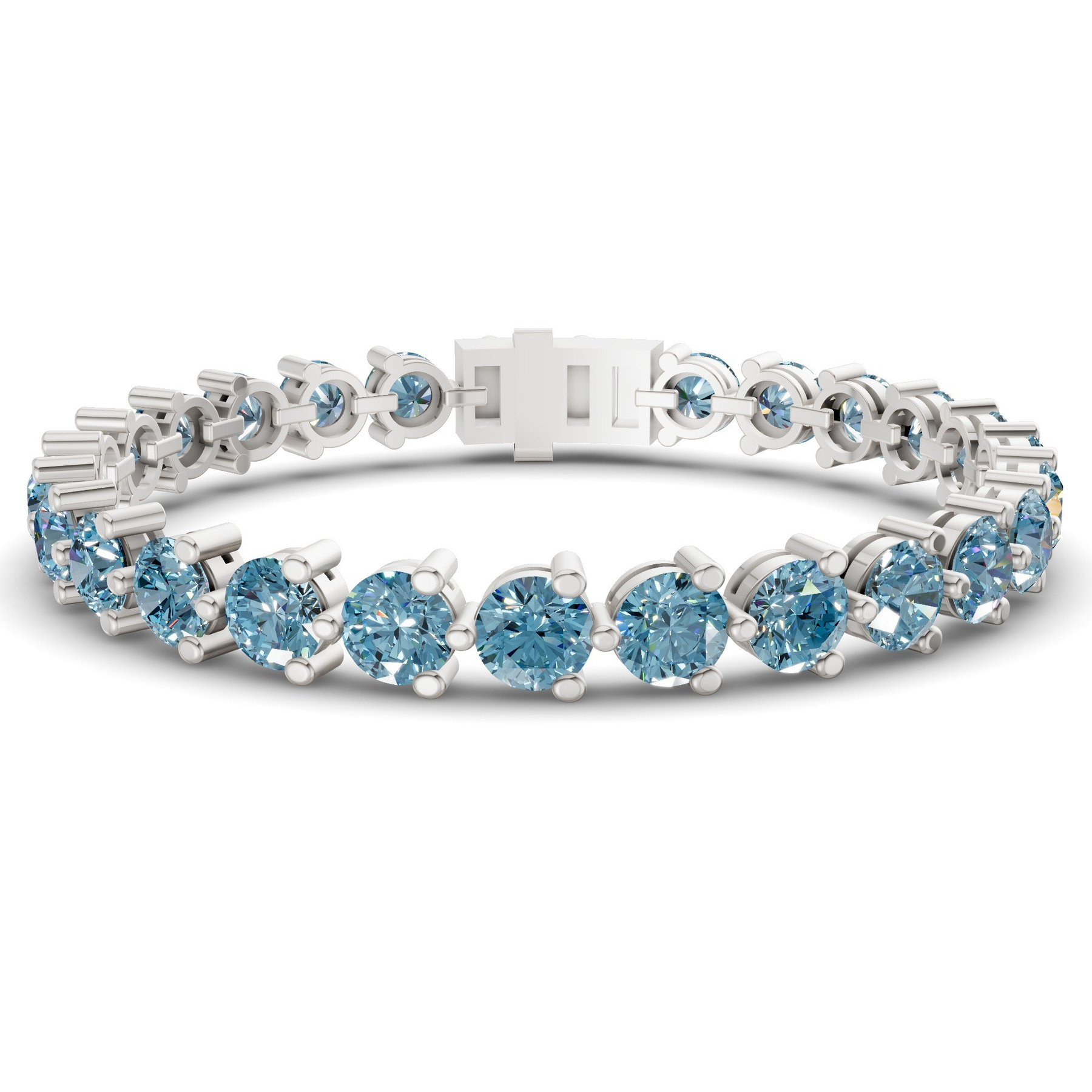 Platinum Anahita Round Lab Diamond Tennis Bracelet (2 Ct. Tw.) front image