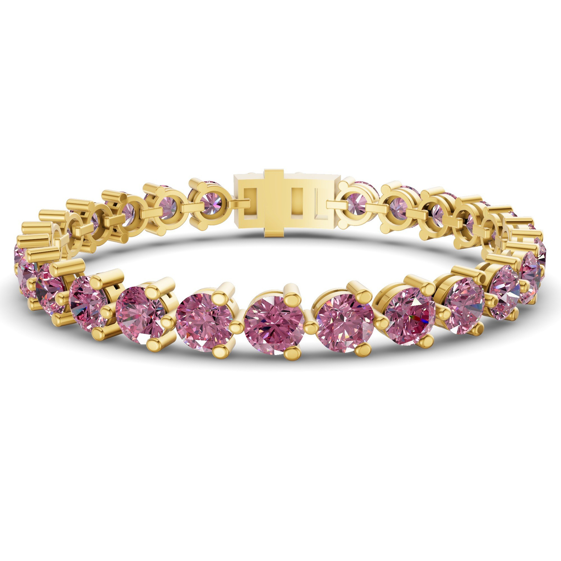 10kt Yellow Gold Anahita Round Lab Diamond Tennis Bracelet (2 Ct. Tw.) front image