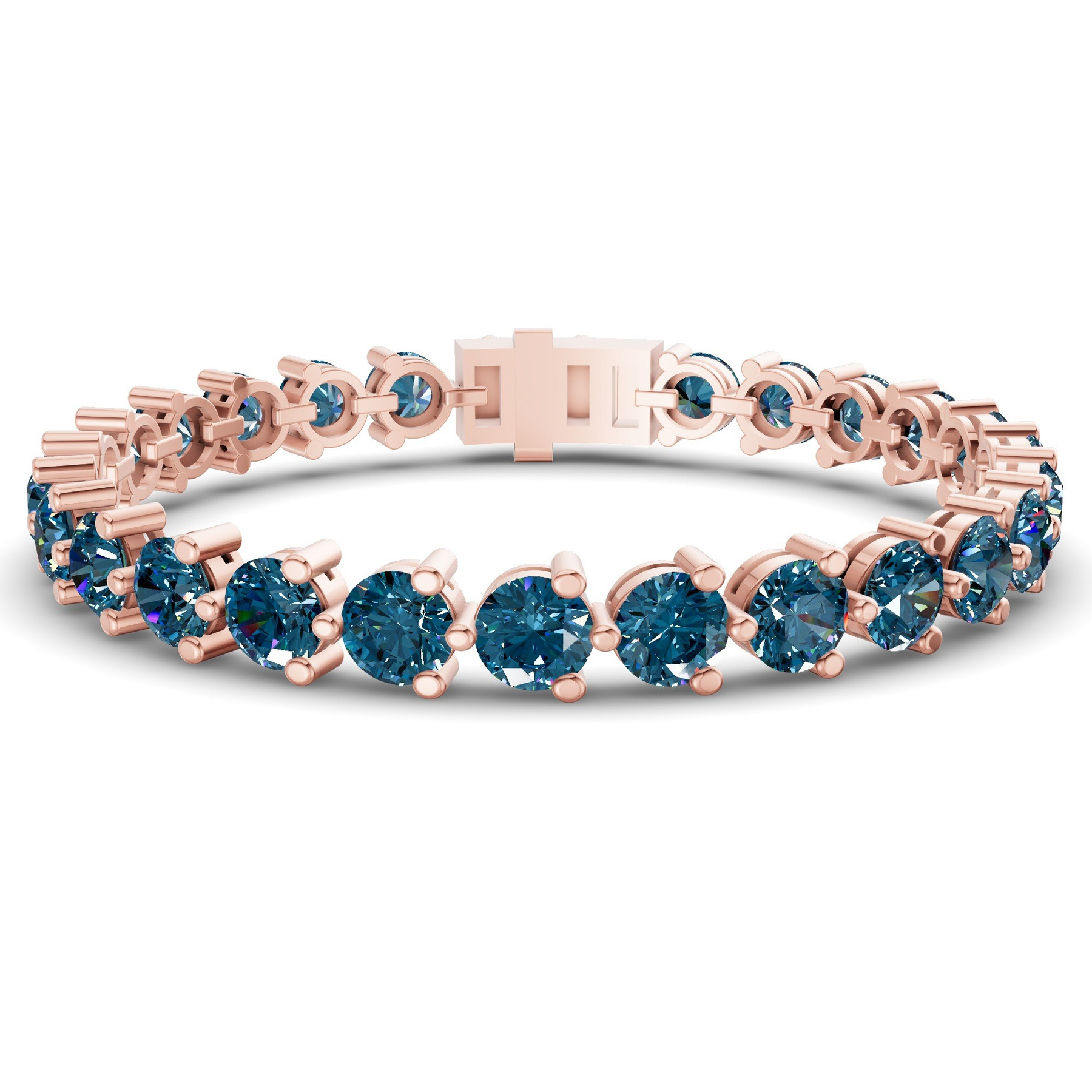 10kt Rose Gold Anahita Round Lab Diamond Tennis Bracelet (2 Ct. Tw.) front image
