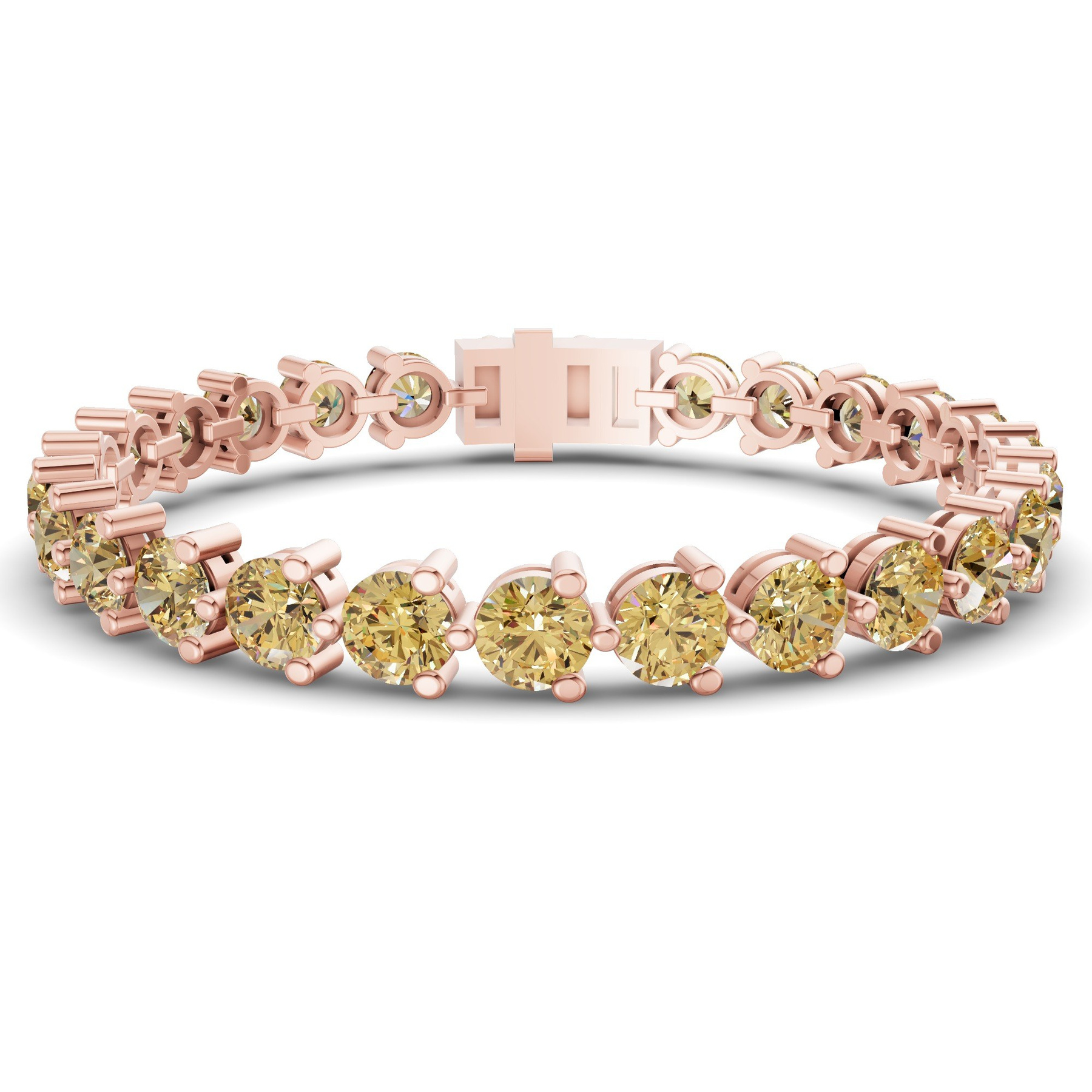 10kt Rose Gold Anahita Round Lab Diamond Tennis Bracelet (2 Ct. Tw.) front image