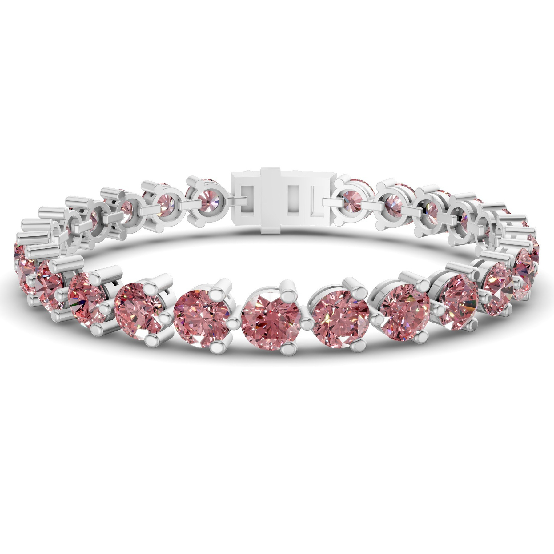 Platinum Anahita Round Lab Diamond Tennis Bracelet (2 Ct. Tw.) front image