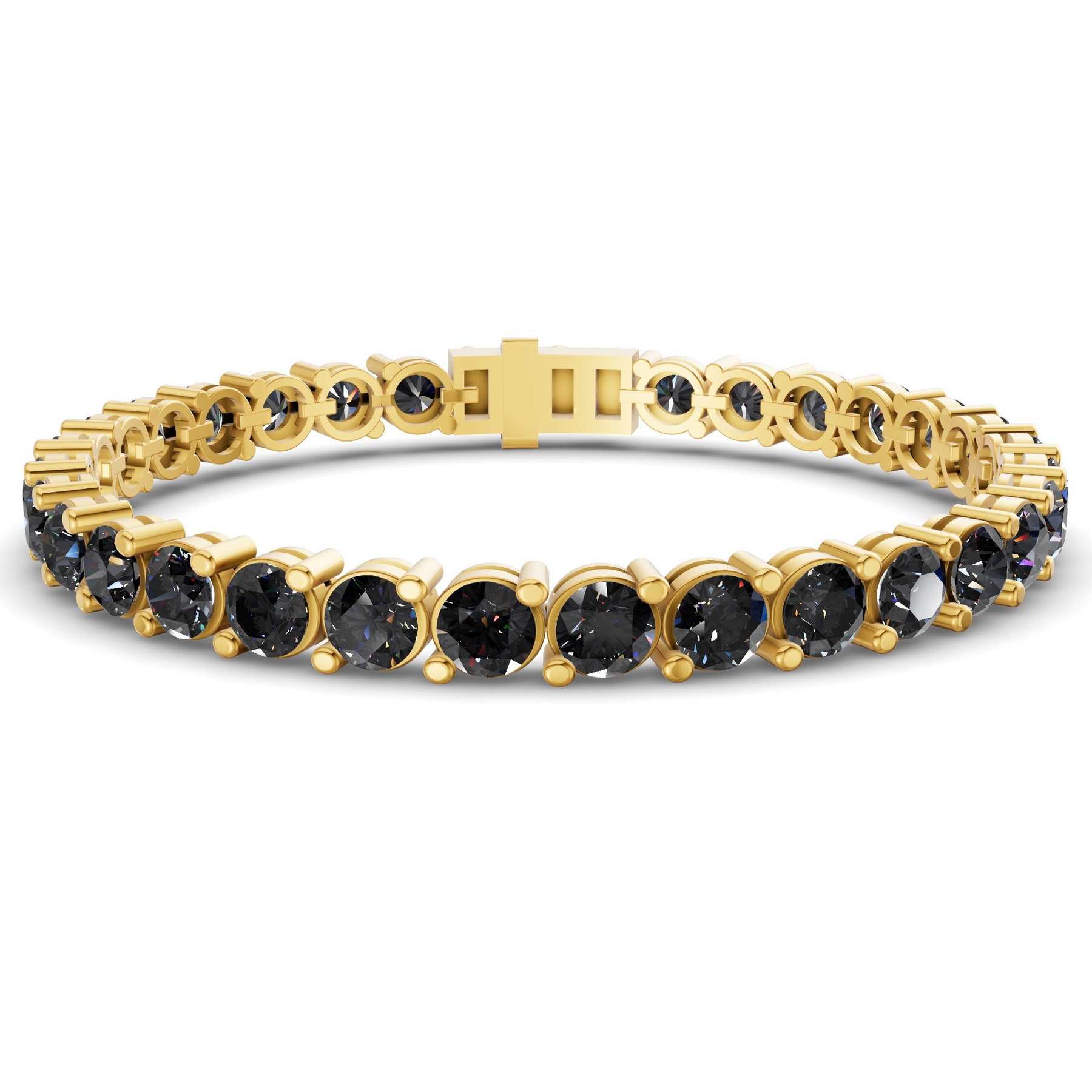 10kt Yellow Gold Aelia Round Lab Diamond Tennis Bracelet (2 Ct. Tw.) front image