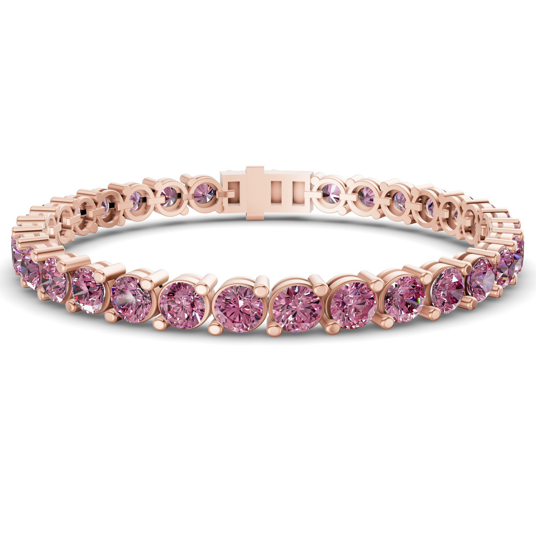 10kt Rose Gold Aelia Round Lab Diamond Tennis Bracelet (2 Ct. Tw.) front image