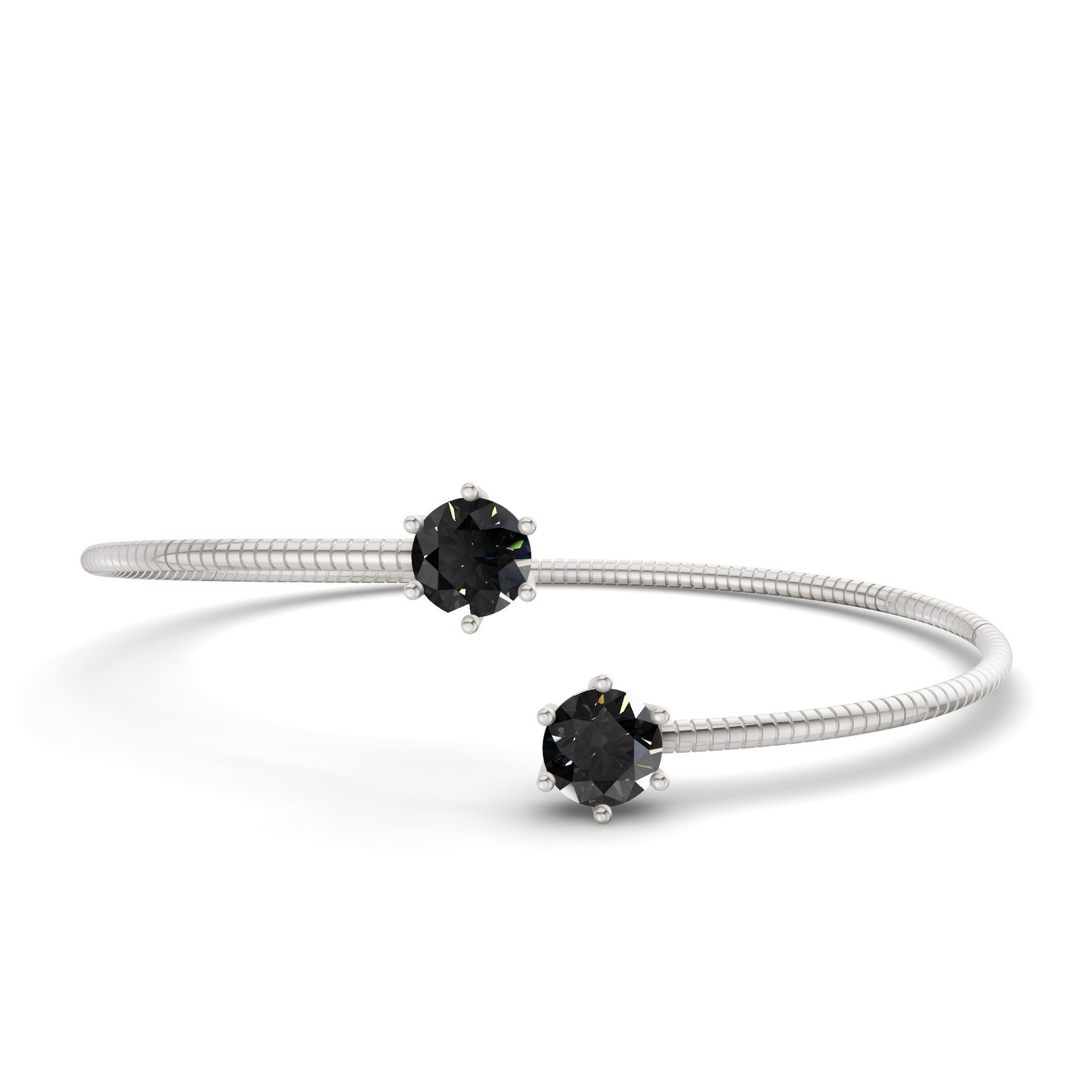 14kt White Gold Elora Flexi Lab Diamond Bangle Bracelet (1 Ct. Tw.) front image