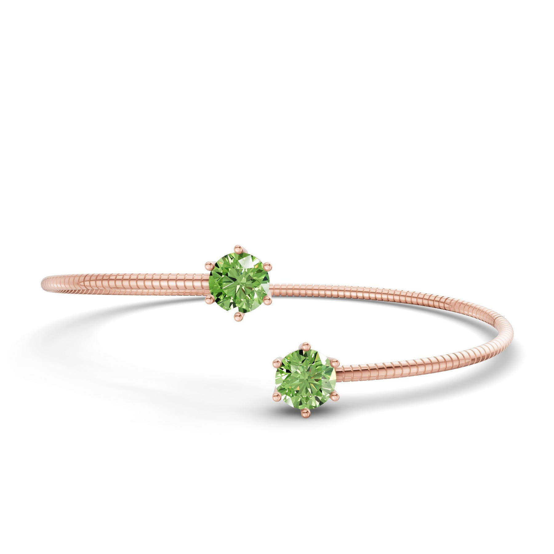 14kt Rose Gold Elora Flexi Lab Diamond Bangle Bracelet (1 Ct. Tw.) front image