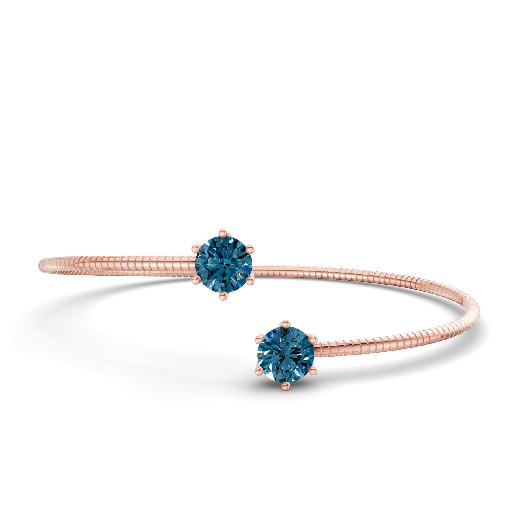 14kt Rose Gold Elora Flexi Lab Diamond Bangle Bracelet (1 Ct. Tw.) front image