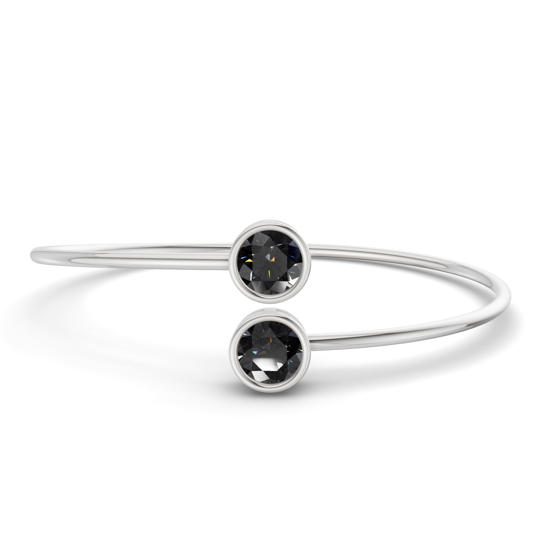 14kt White Gold Cleo Flexi Lab Diamond Bangle Bracelet (1 Ct. Tw.) front image