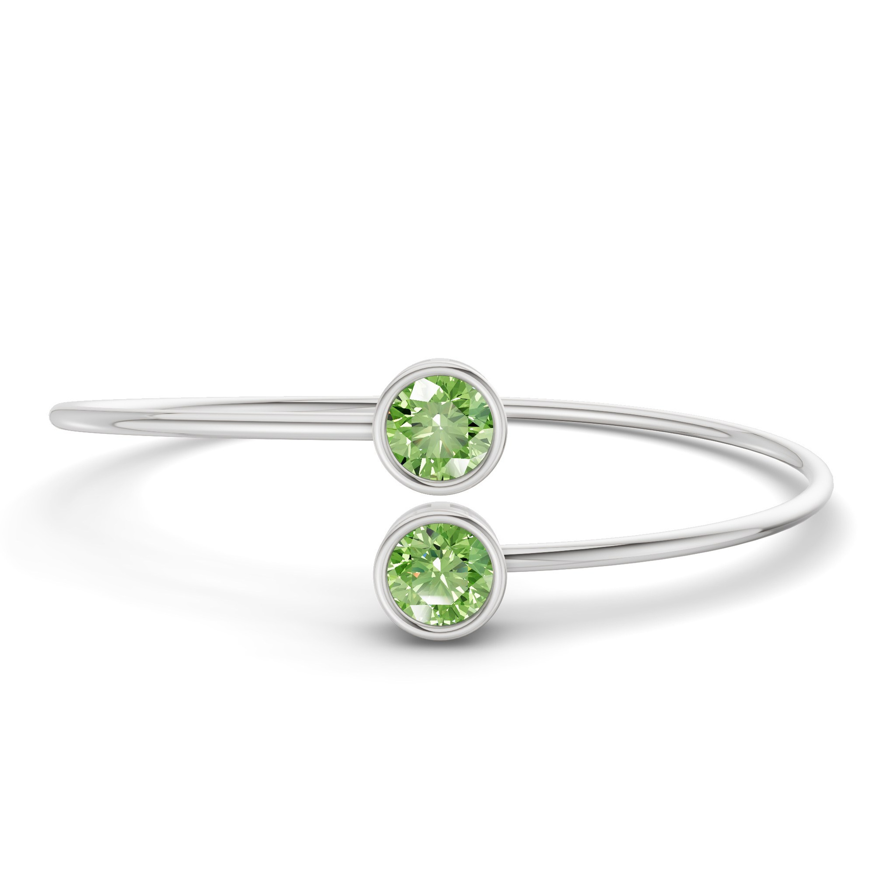 14kt White Gold Cleo Flexi Lab Diamond Bangle Bracelet (1 Ct. Tw.) front image