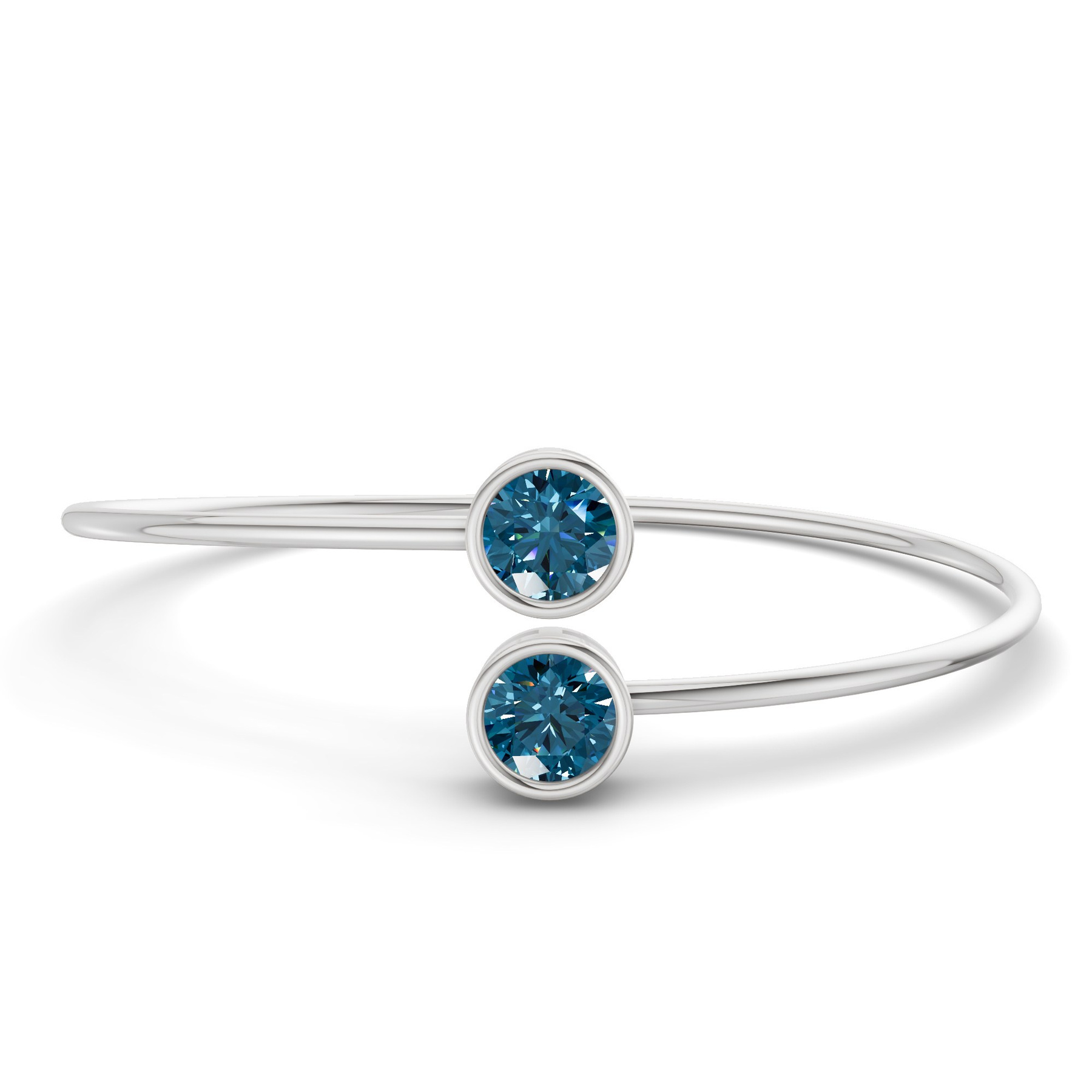 14kt White Gold Cleo Flexi Lab Diamond Bangle Bracelet (1 Ct. Tw.) front image