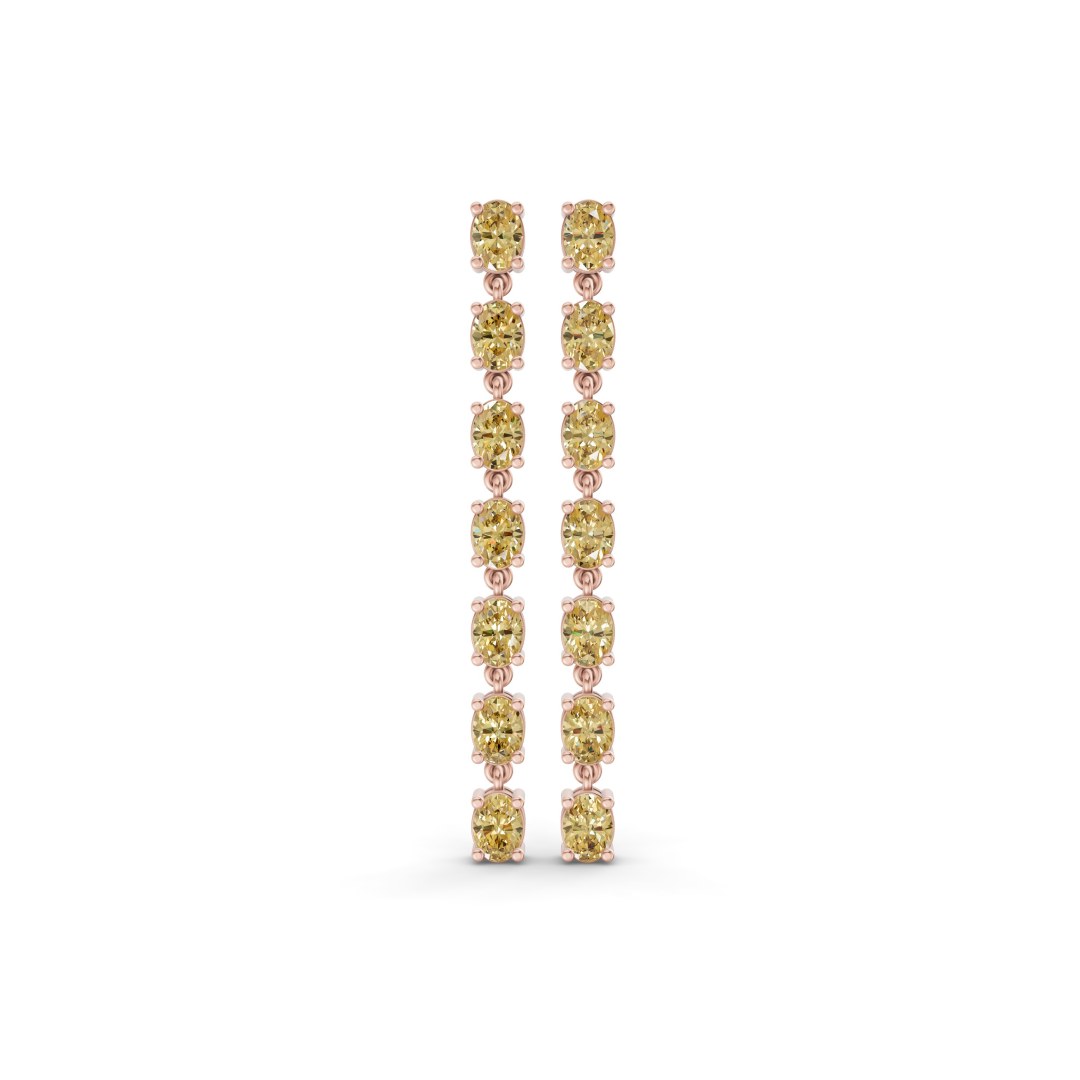 14kt Rose Gold Digitalis Fashion Lab Diamond Dangle Earrings (4 Ct. Tw.) front image