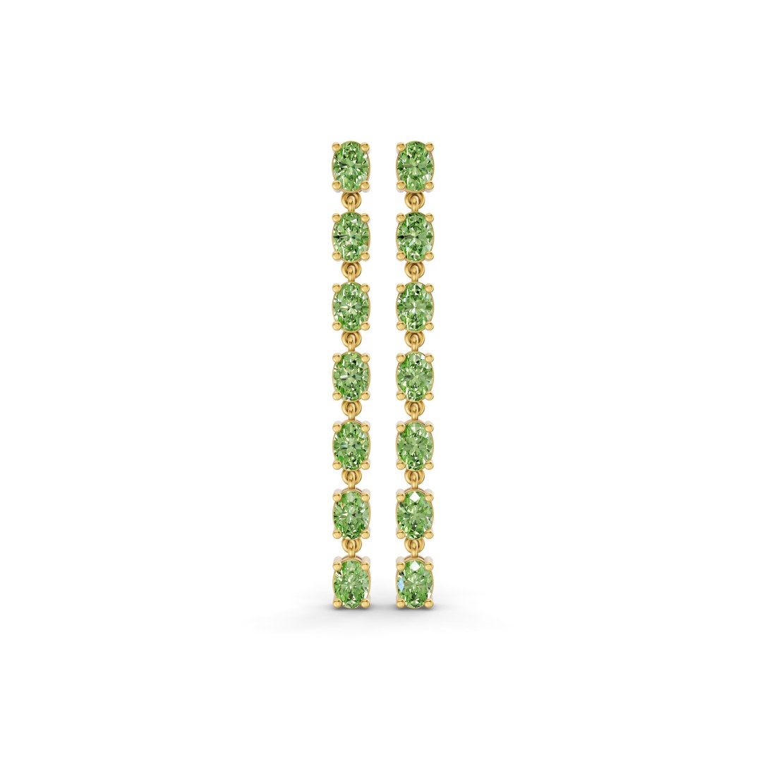 10kt Yellow Gold Digitalis Fashion Lab Diamond Dangle Earrings (1 Ct. Tw.) front image