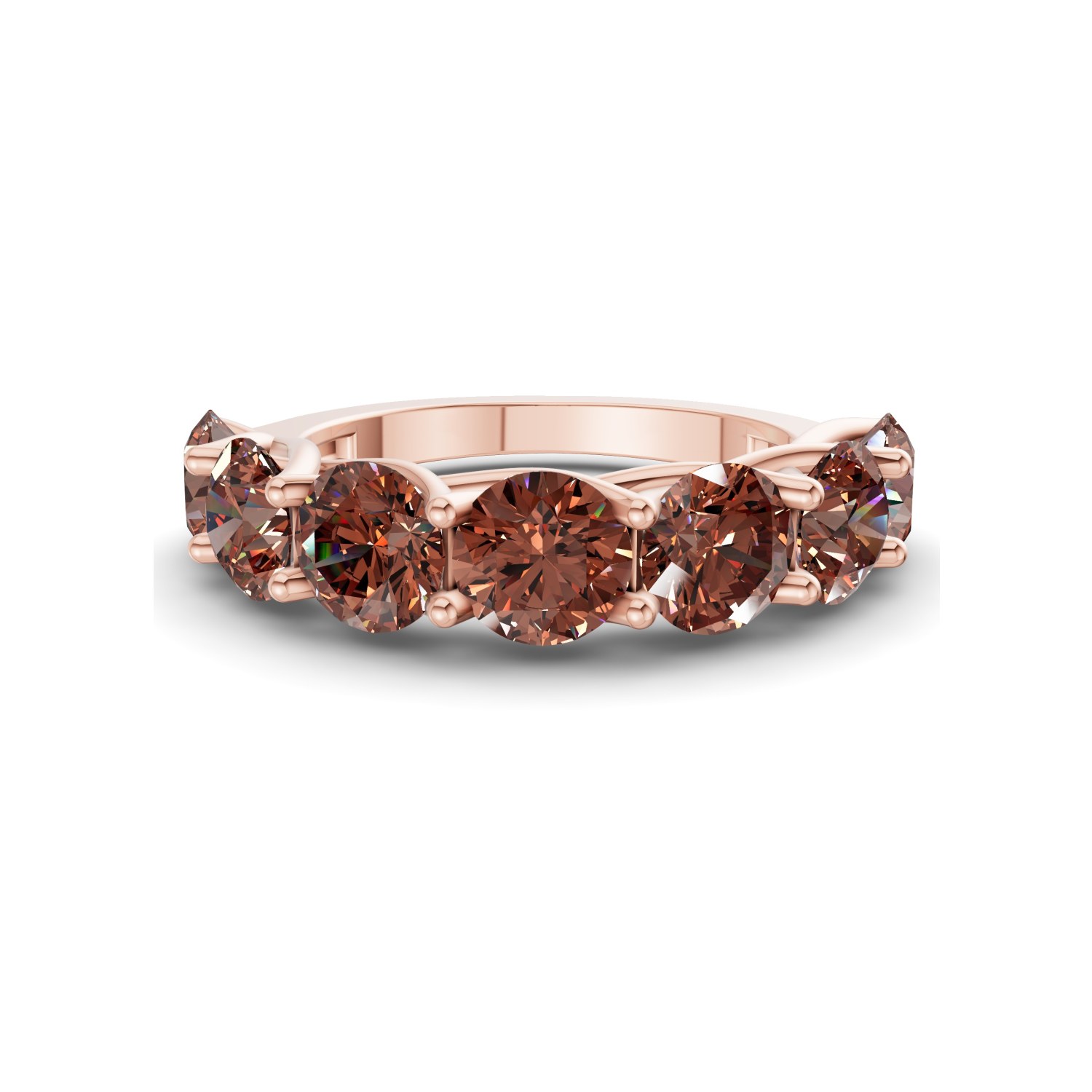 10kt Rose Gold Valentina Round Lab Diamond Anniversary Band (1/2 Ct. Tw.) front image