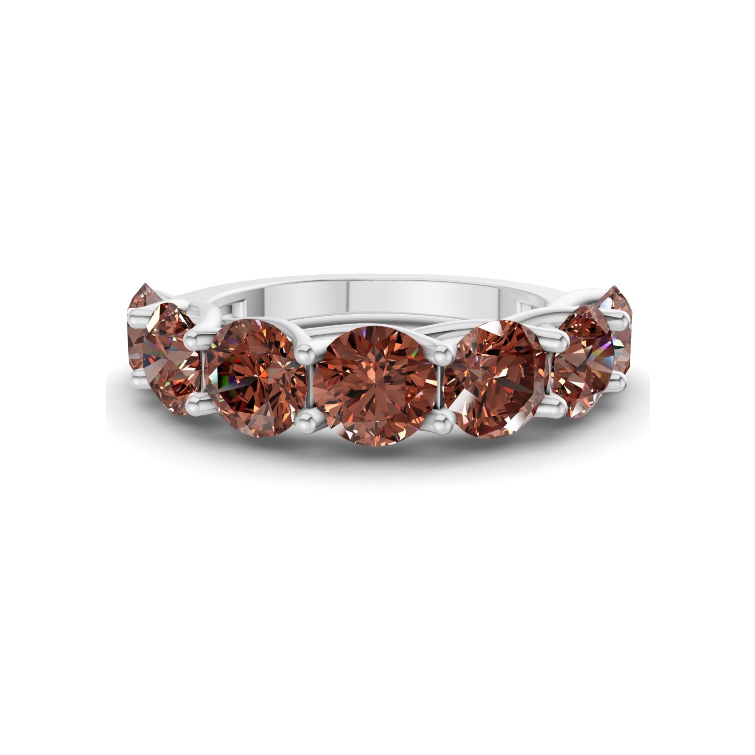Platinum Valentina Round Lab Diamond Anniversary Band (1/2 Ct. Tw.) front image