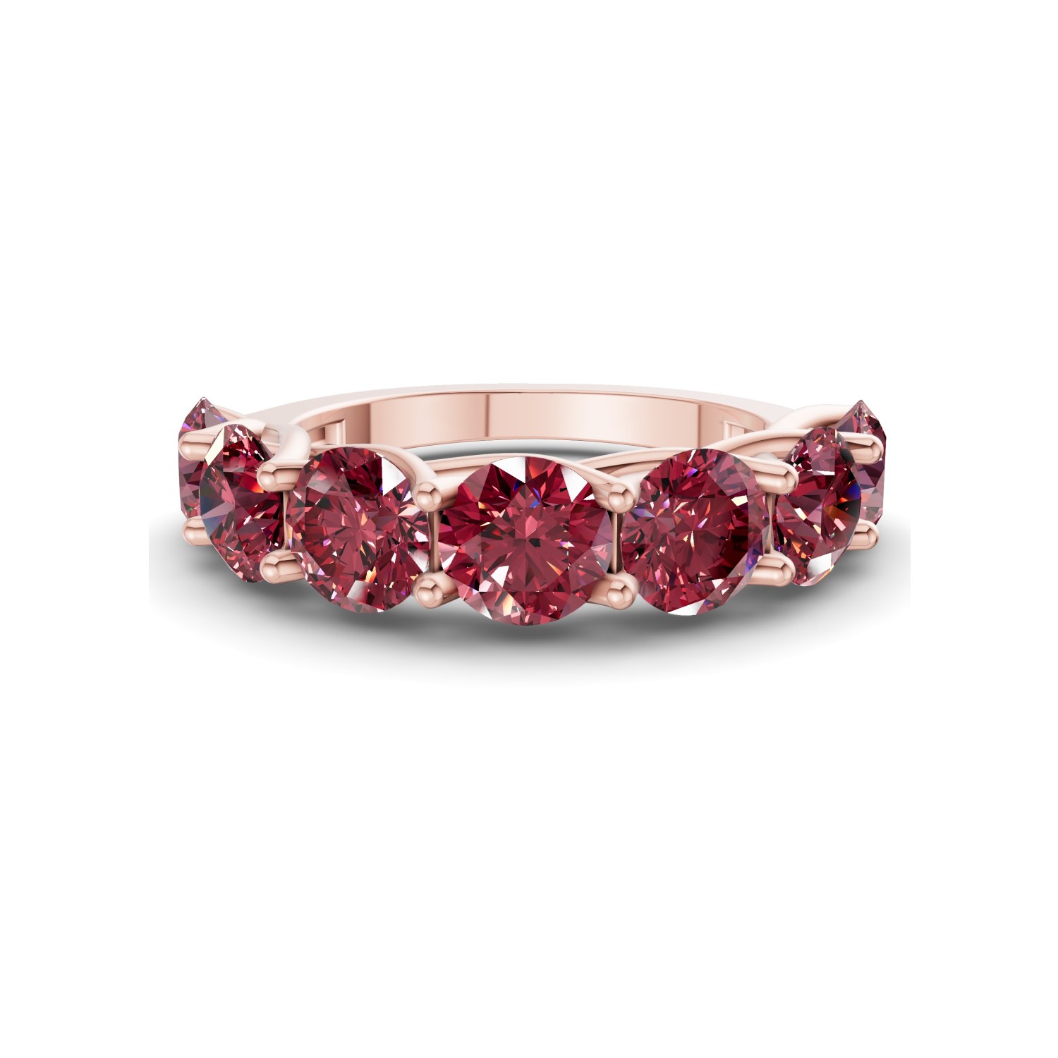10kt Rose Gold Valentina Round Lab Diamond Anniversary Band (1/2 Ct. Tw.) front image