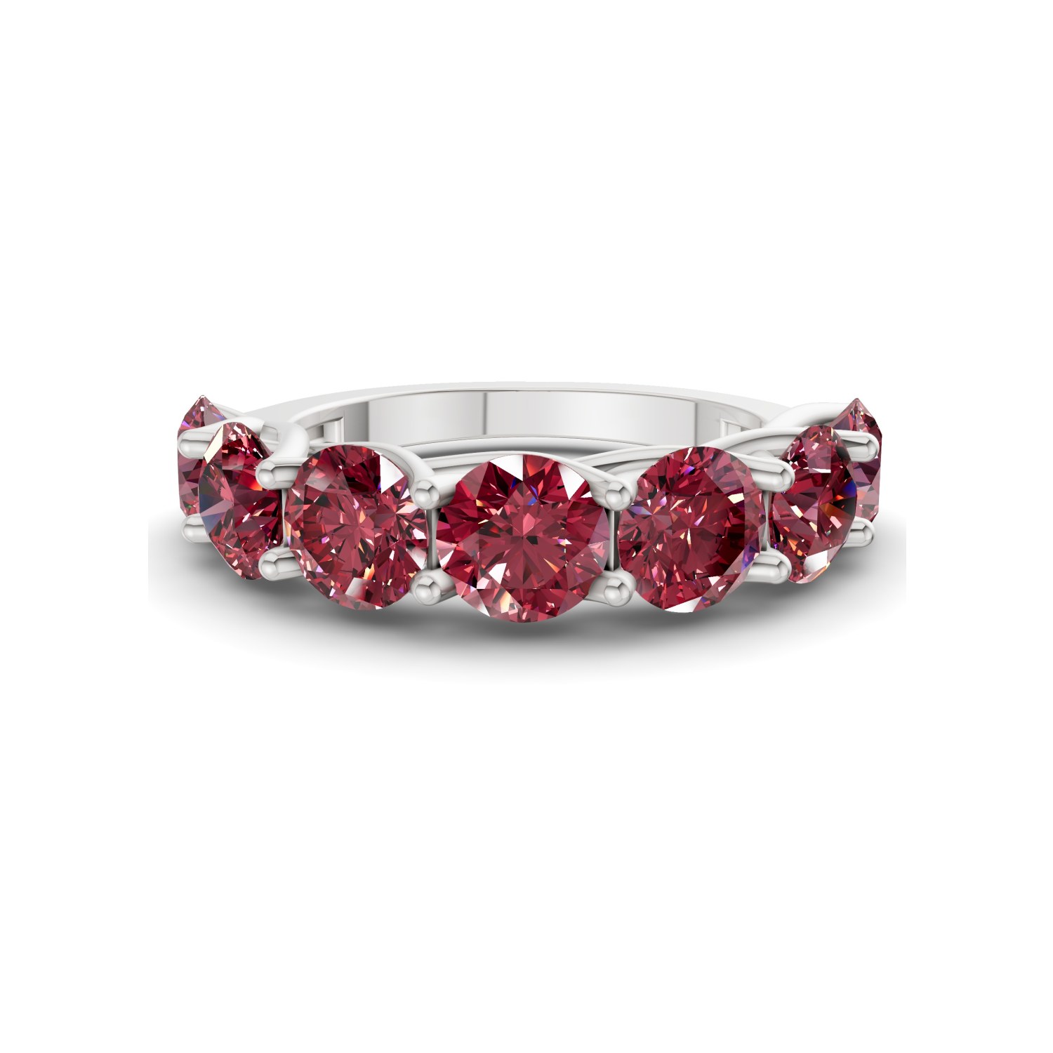 Platinum Valentina Round Lab Diamond Anniversary Band (1/2 Ct. Tw.) front image
