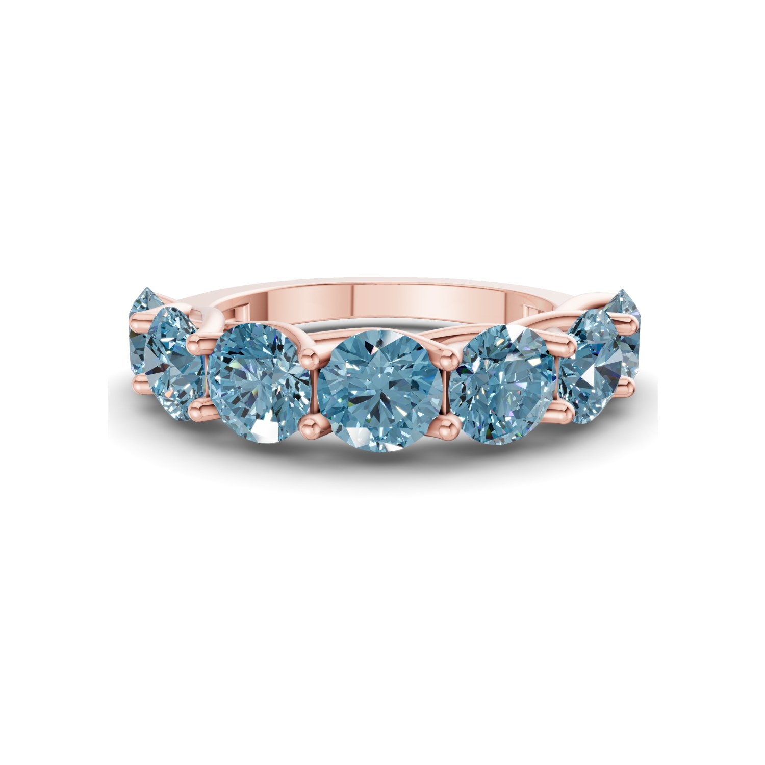 10kt Rose Gold Valentina Round Lab Diamond Anniversary Band (1/2 Ct. Tw.) front image