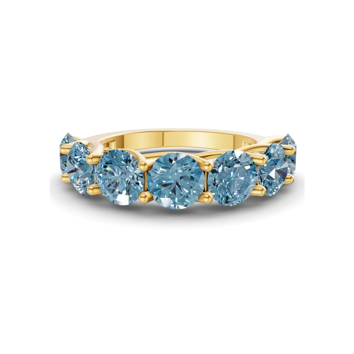 10kt Yellow Gold Valentina Round Lab Diamond Anniversary Band (1/2 Ct. Tw.) front image