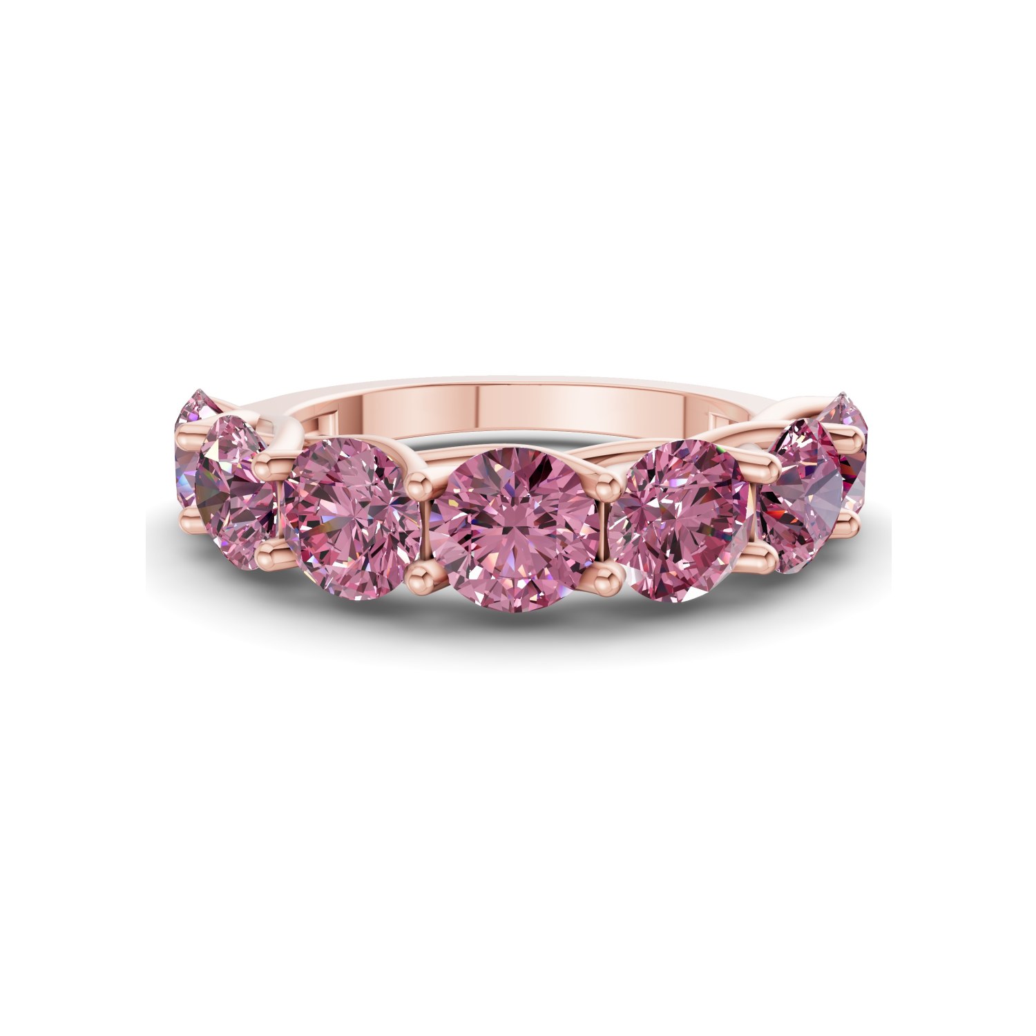 10kt Rose Gold Valentina Round Lab Diamond Anniversary Band (1 Ct. Tw.) front image