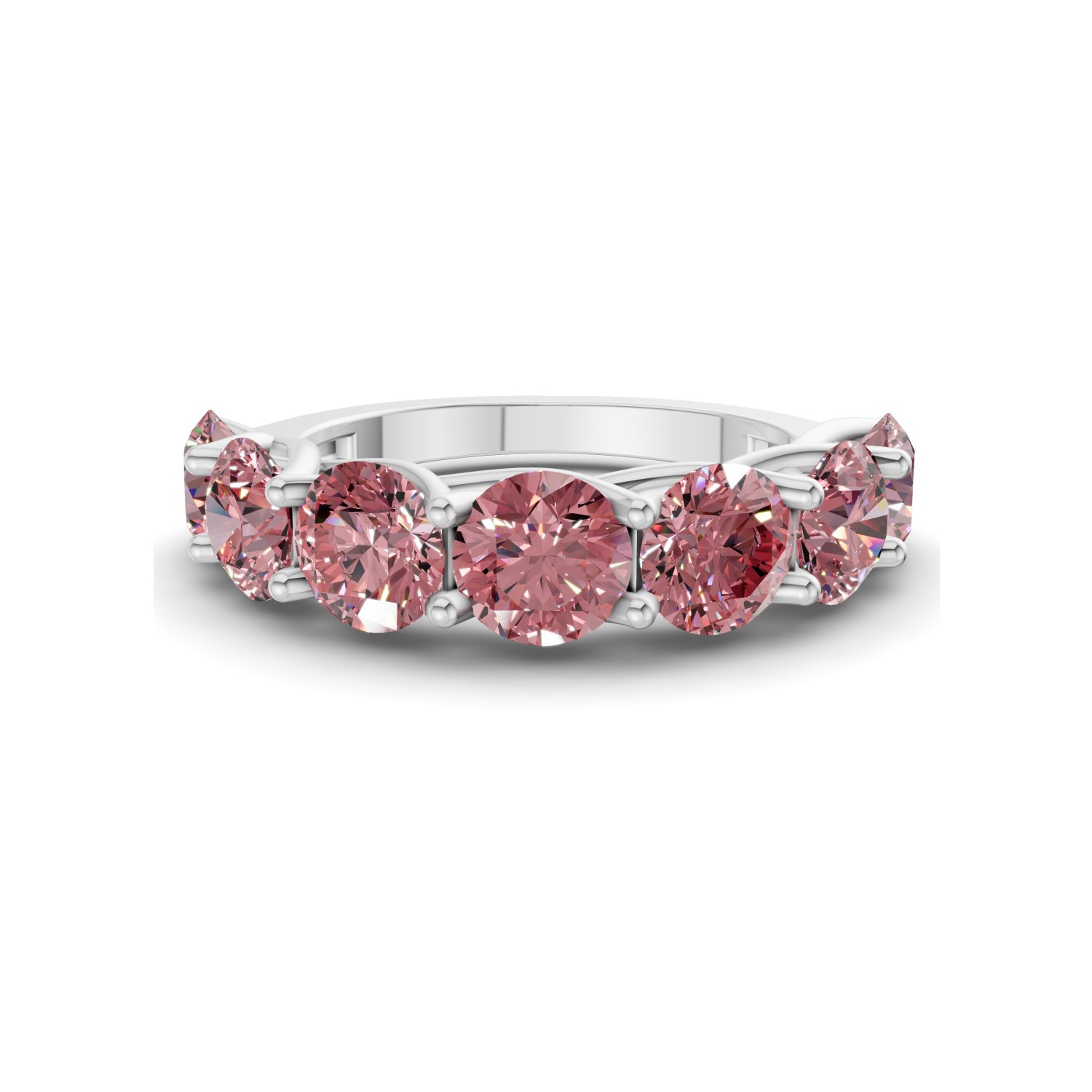 Platinum Valentina Round Lab Diamond Anniversary Band (1/2 Ct. Tw.) front image