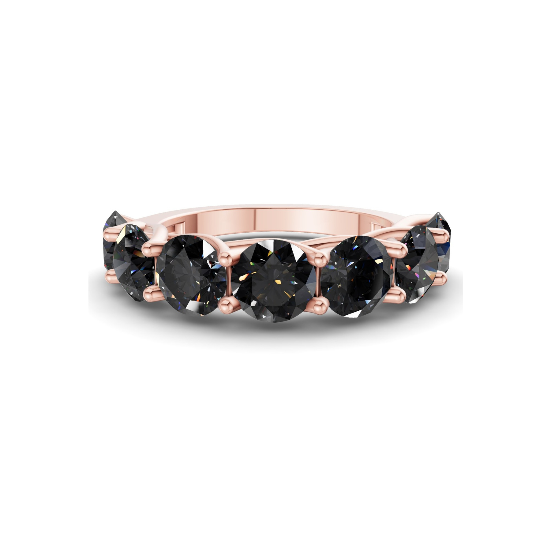 9ct Rose Gold Leandra Round Lab Diamond Anniversary Band (1 Ct. Tw.) front image
