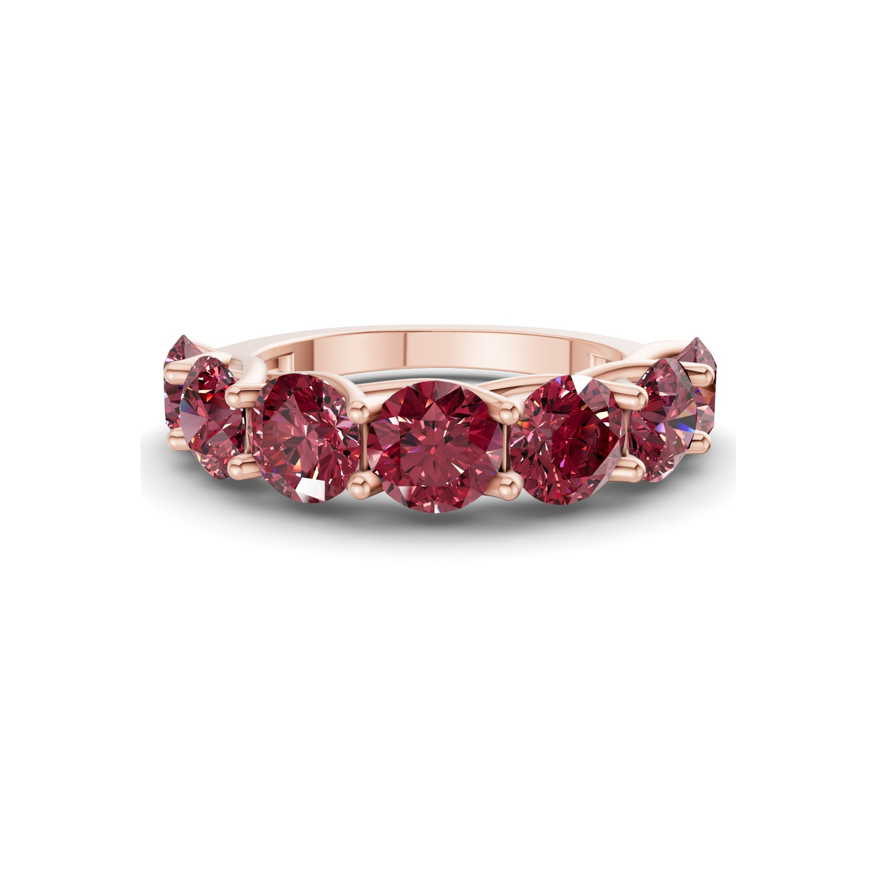 9ct Rose Gold Leandra Round Lab Diamond Anniversary Band (1 Ct. Tw.) front image