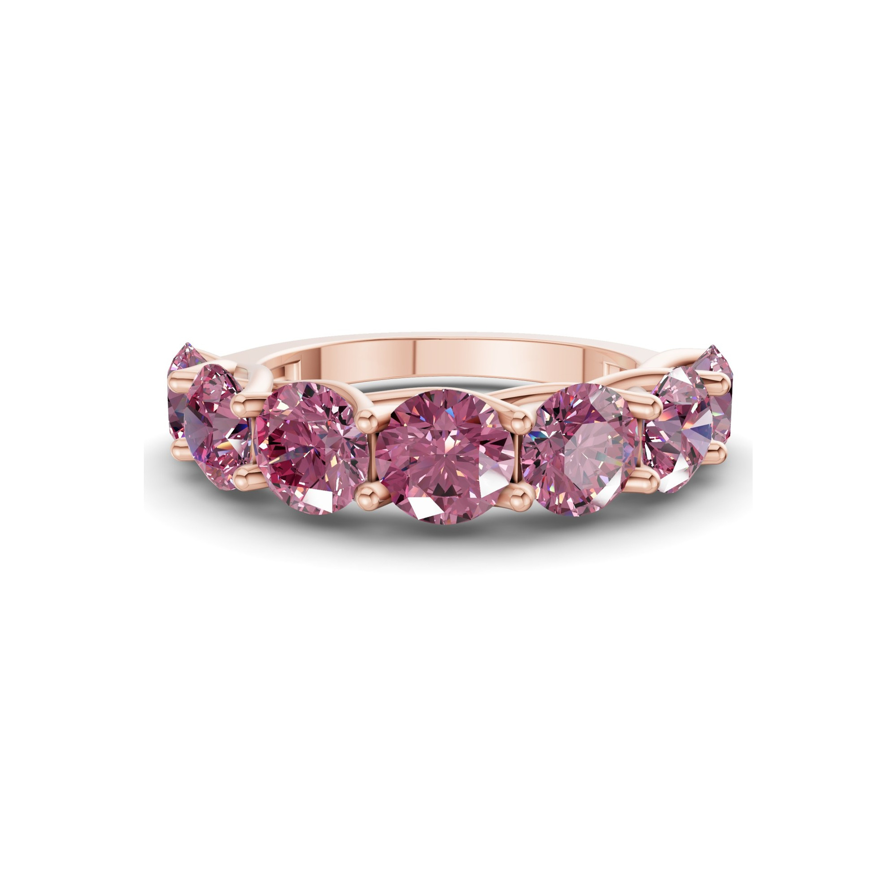 9ct Rose Gold Leandra Round Lab Diamond Anniversary Band (1 Ct. Tw.) front image