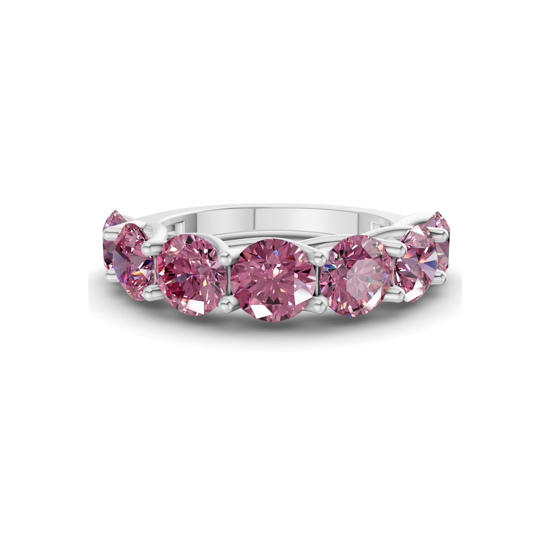 14ct White Gold Leandra Round Lab Diamond Anniversary Band (1 Ct. Tw.) front image
