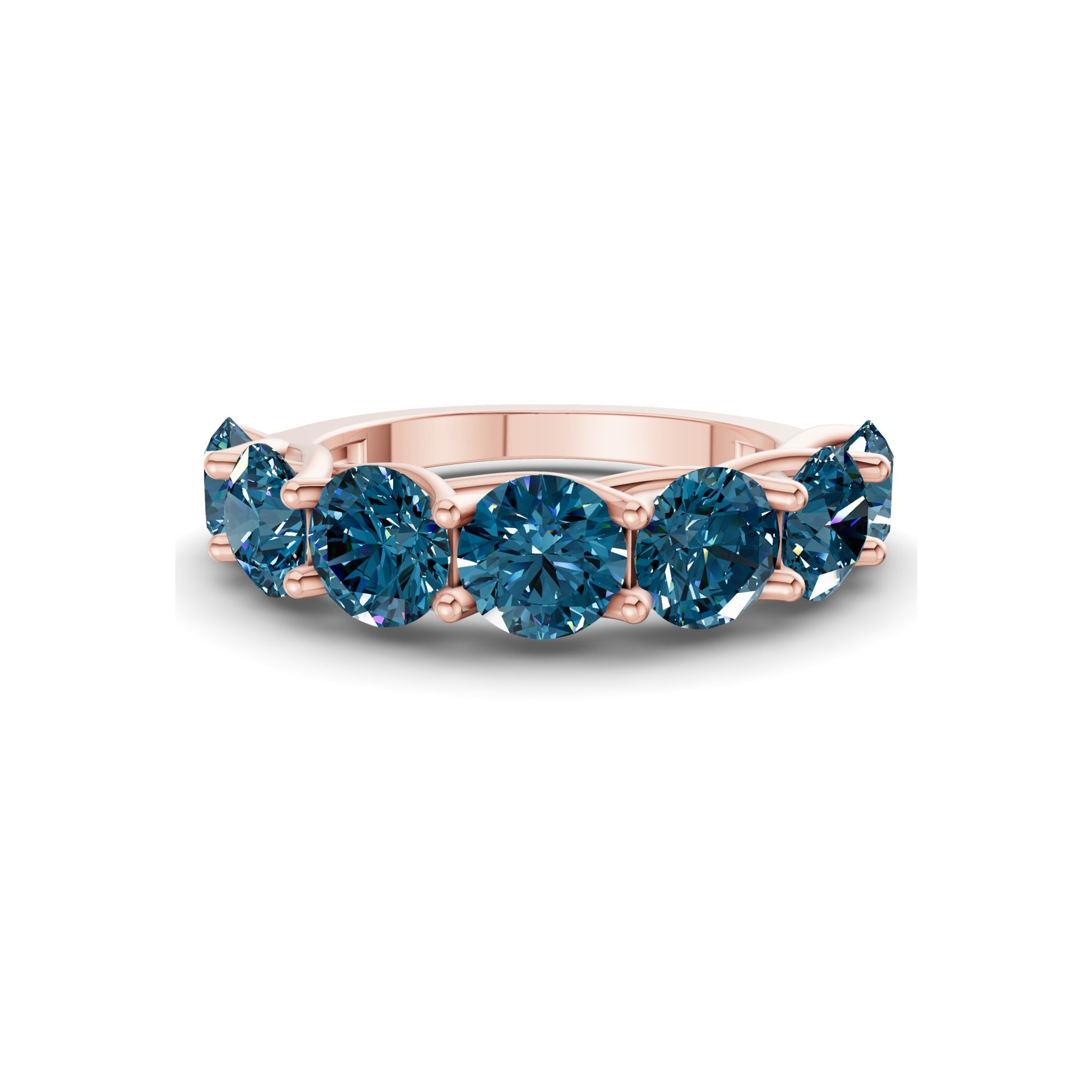 9ct Rose Gold Leandra Round Lab Diamond Anniversary Band (1 Ct. Tw.) front image