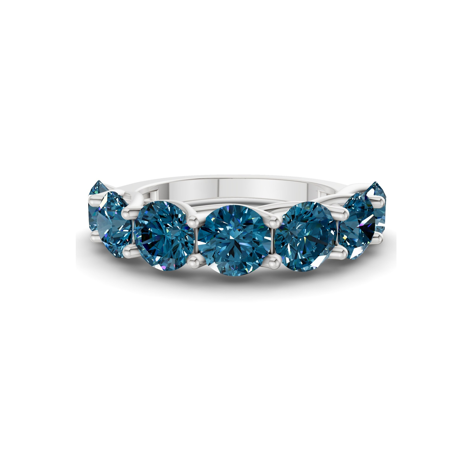 9ct White Gold Leandra Round Lab Diamond Anniversary Band (1 Ct. Tw.) front image