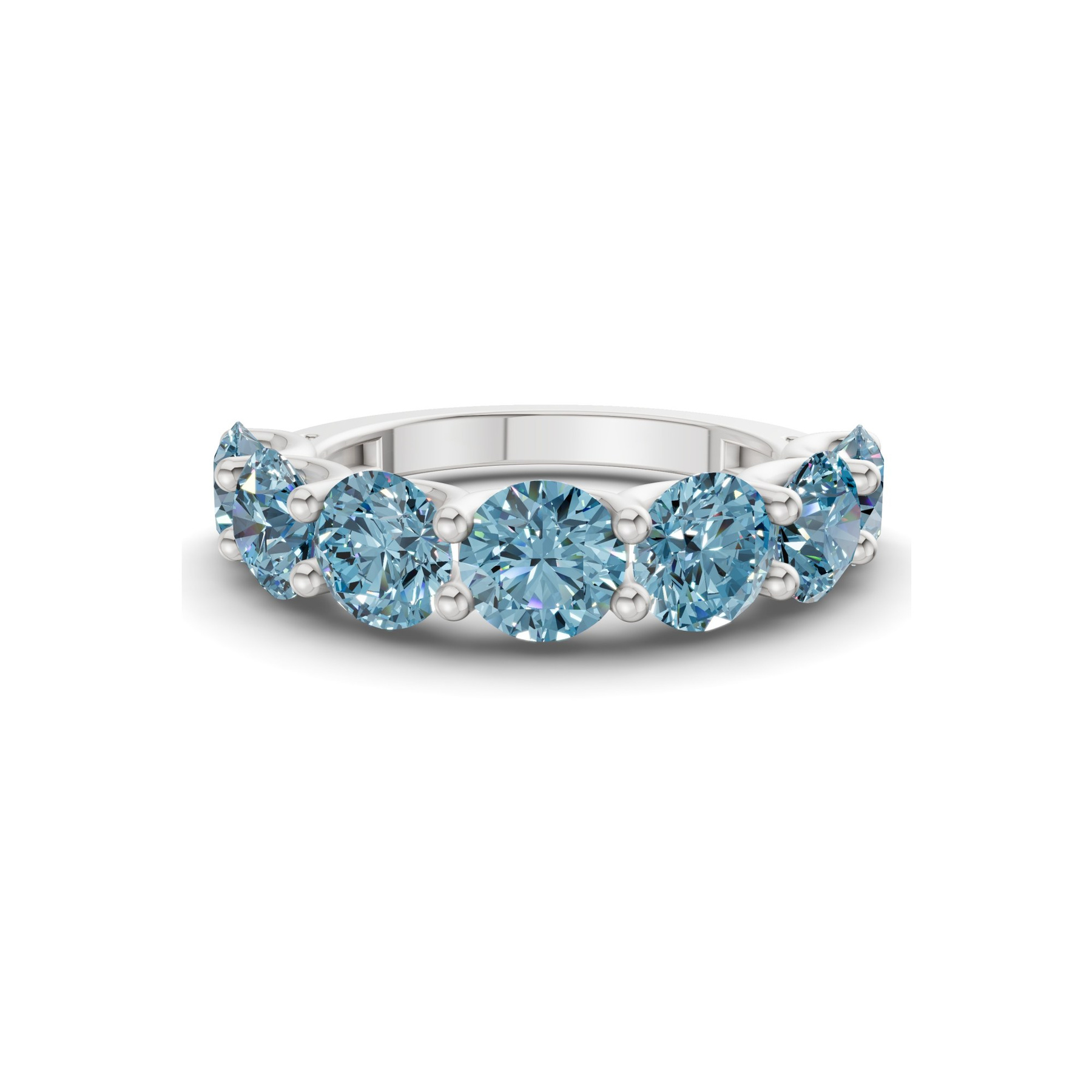 10kt White Gold Raquel Round Lab Diamond Anniversary Band (1 Ct. Tw.) front image