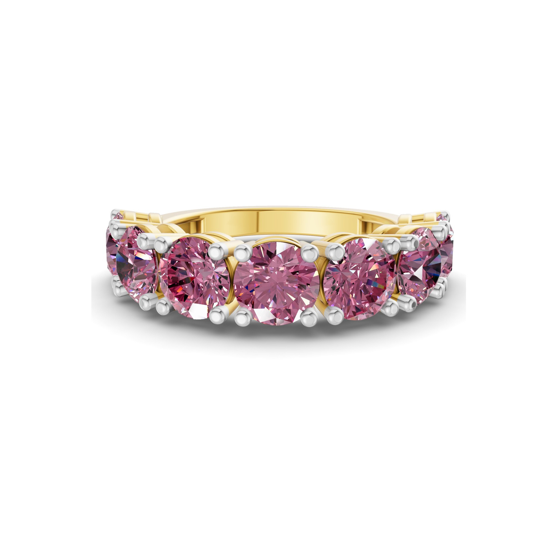 9ct Yellow Gold Adela Round Lab Diamond Anniversary Band (1 Ct. Tw.) front image