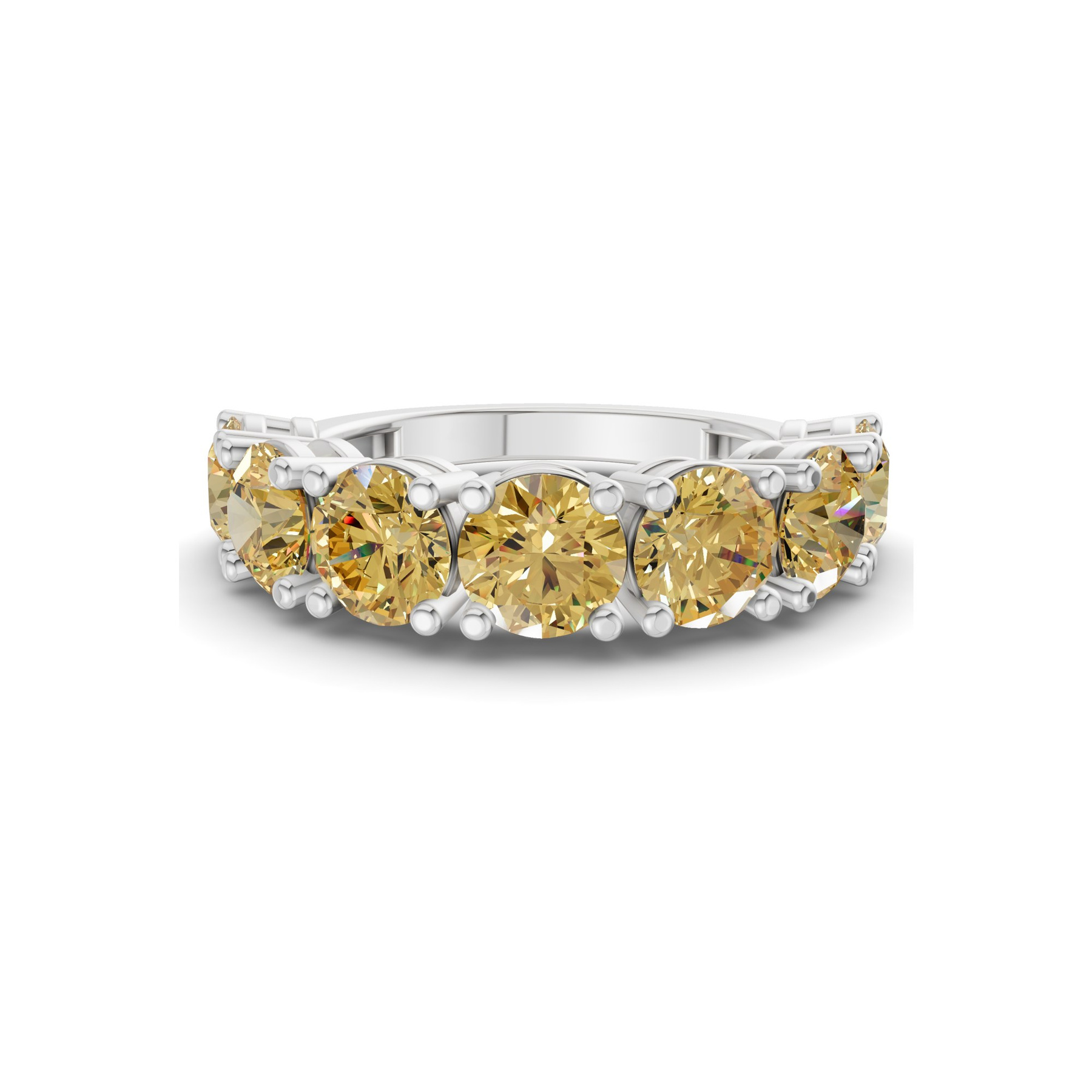 Platinum Adela Round Lab Diamond Anniversary Band (4 Ct. Tw.) front image