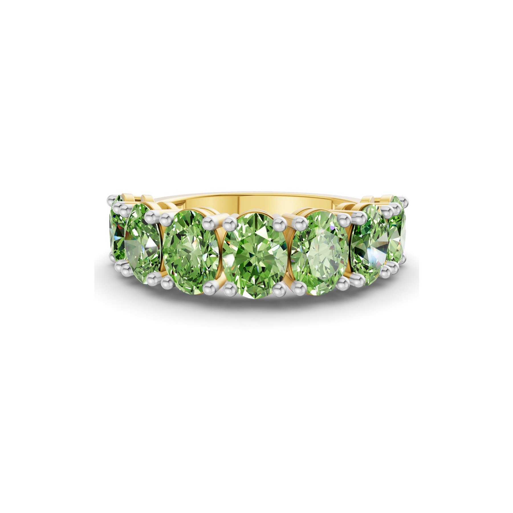 9ct Yellow Gold Blanca Oval Lab Diamond Anniversary Band (1 Ct. Tw.) front image