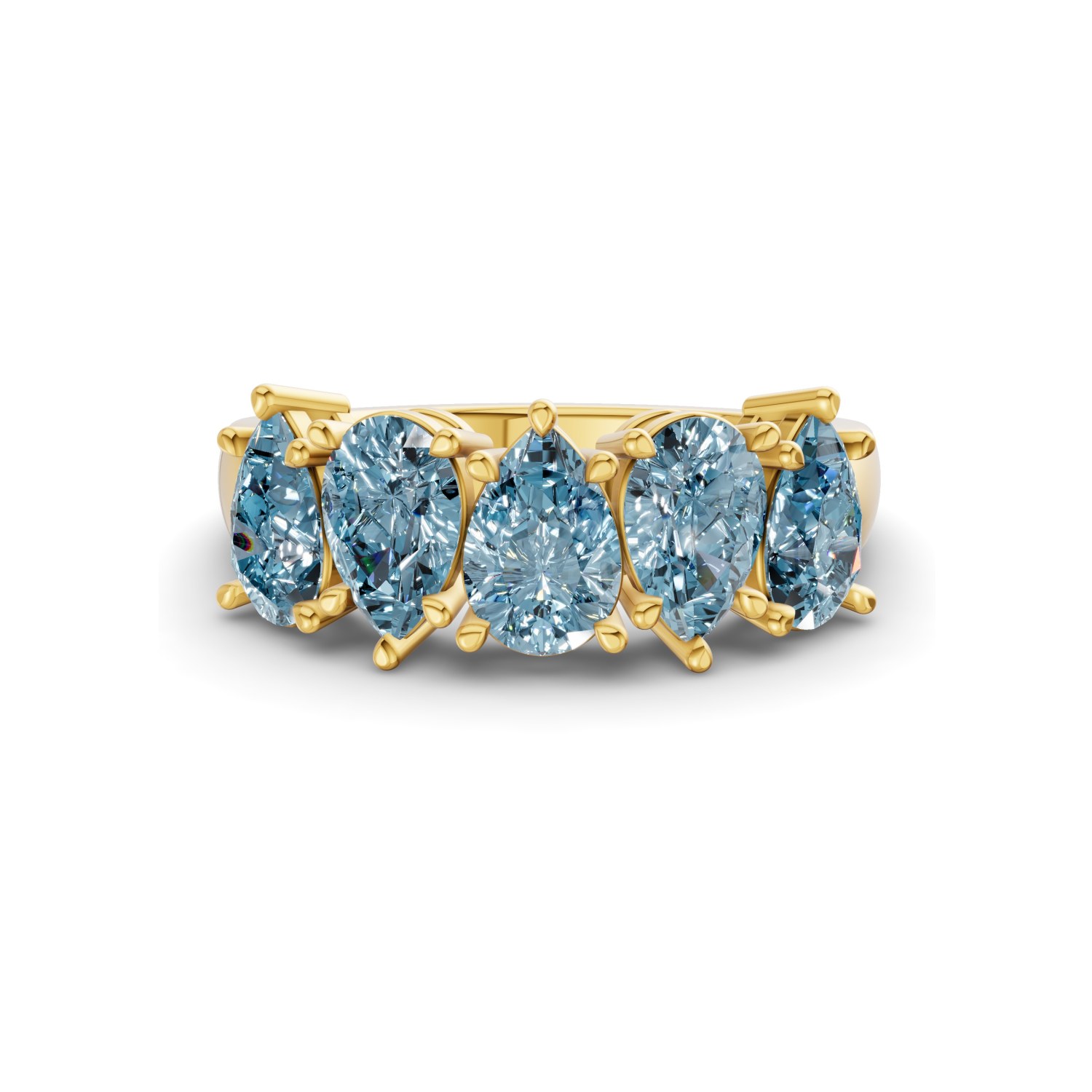 10kt Yellow Gold Blakely Pear Lab Diamond Anniversary Band (1/2 Ct. Tw.) front image