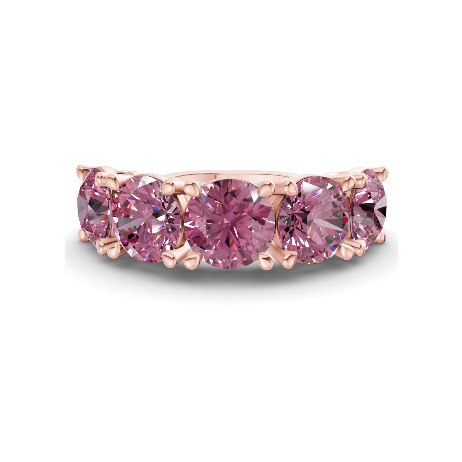 9ct Rose Gold Noella Round Lab Diamond Anniversary Band (1/2 Ct. Tw.) front image