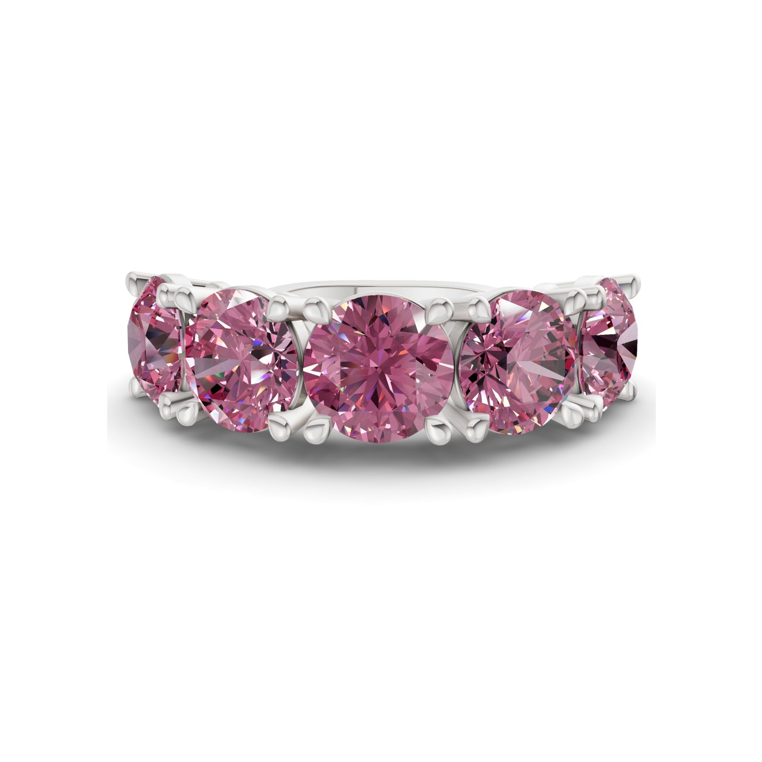 9ct White Gold Noella Round Lab Diamond Anniversary Band (1/2 Ct. Tw.) front image