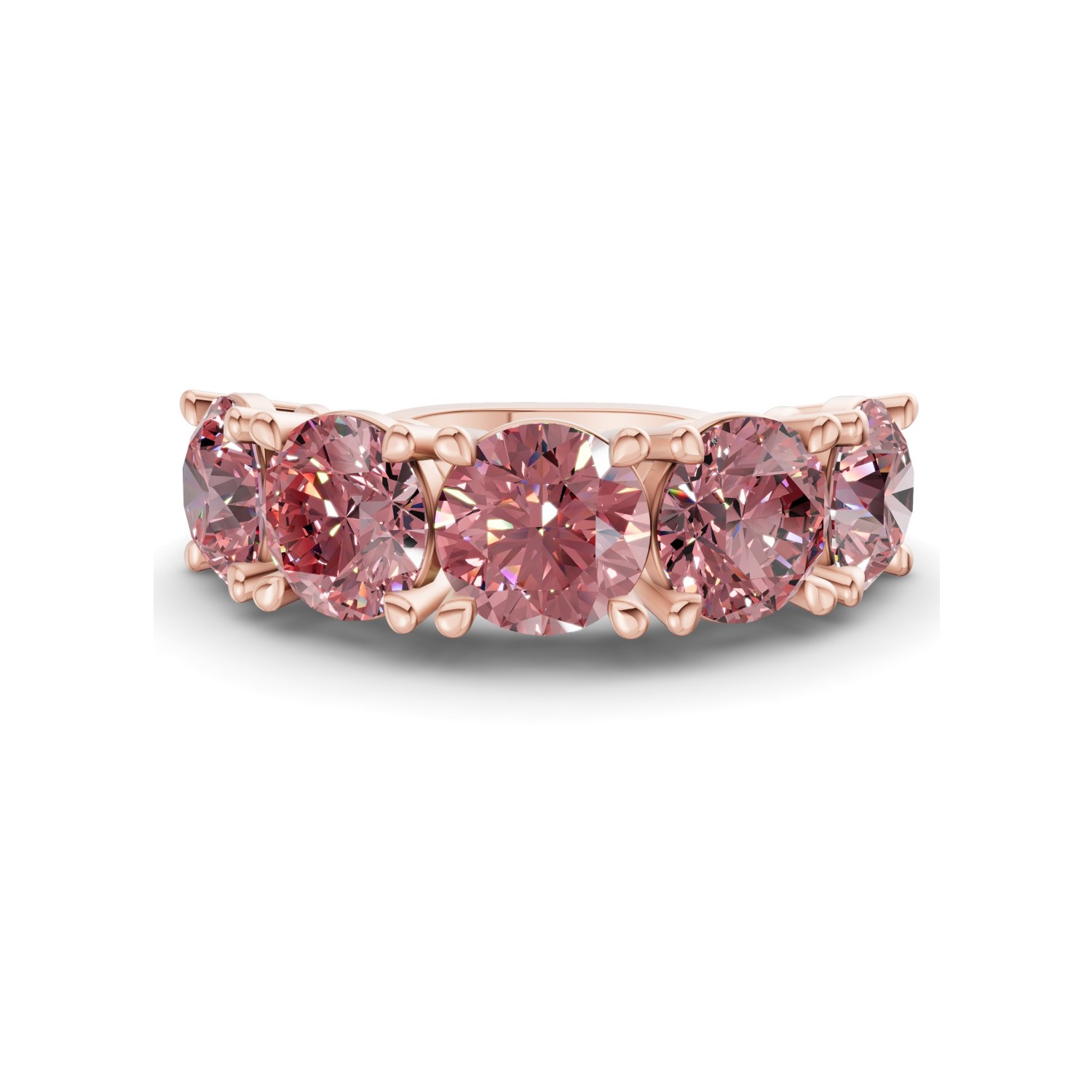 14ct Rose Gold Noella Round Lab Diamond Anniversary Band (1/2 Ct. Tw.) front image
