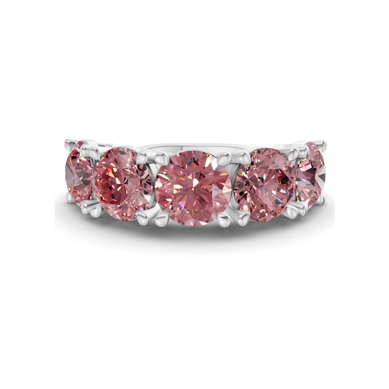 9ct White Gold Noella Round Lab Diamond Anniversary Band (1/2 Ct. Tw.) front image