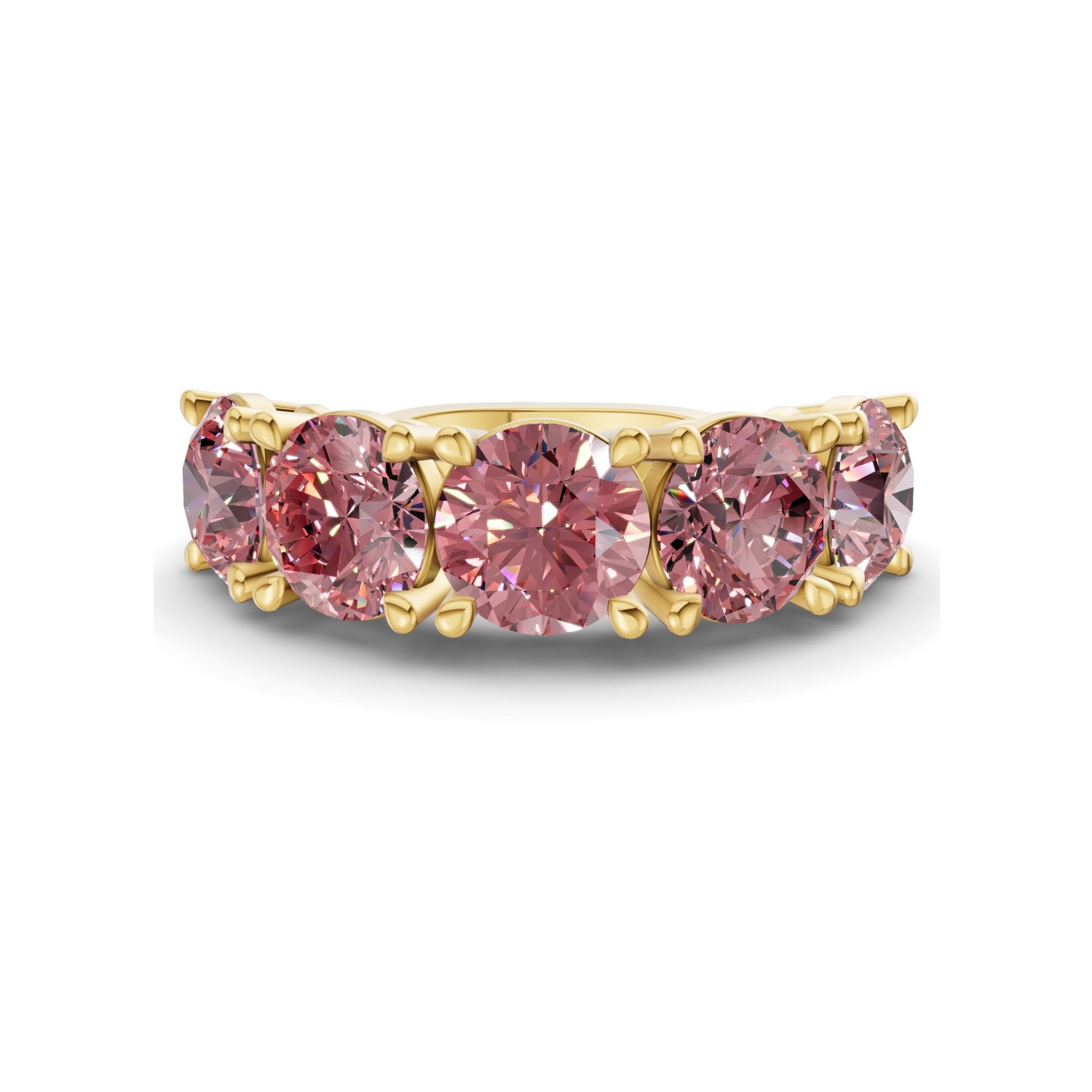 9ct Yellow Gold Noella Round Lab Diamond Anniversary Band (1/2 Ct. Tw.) front image