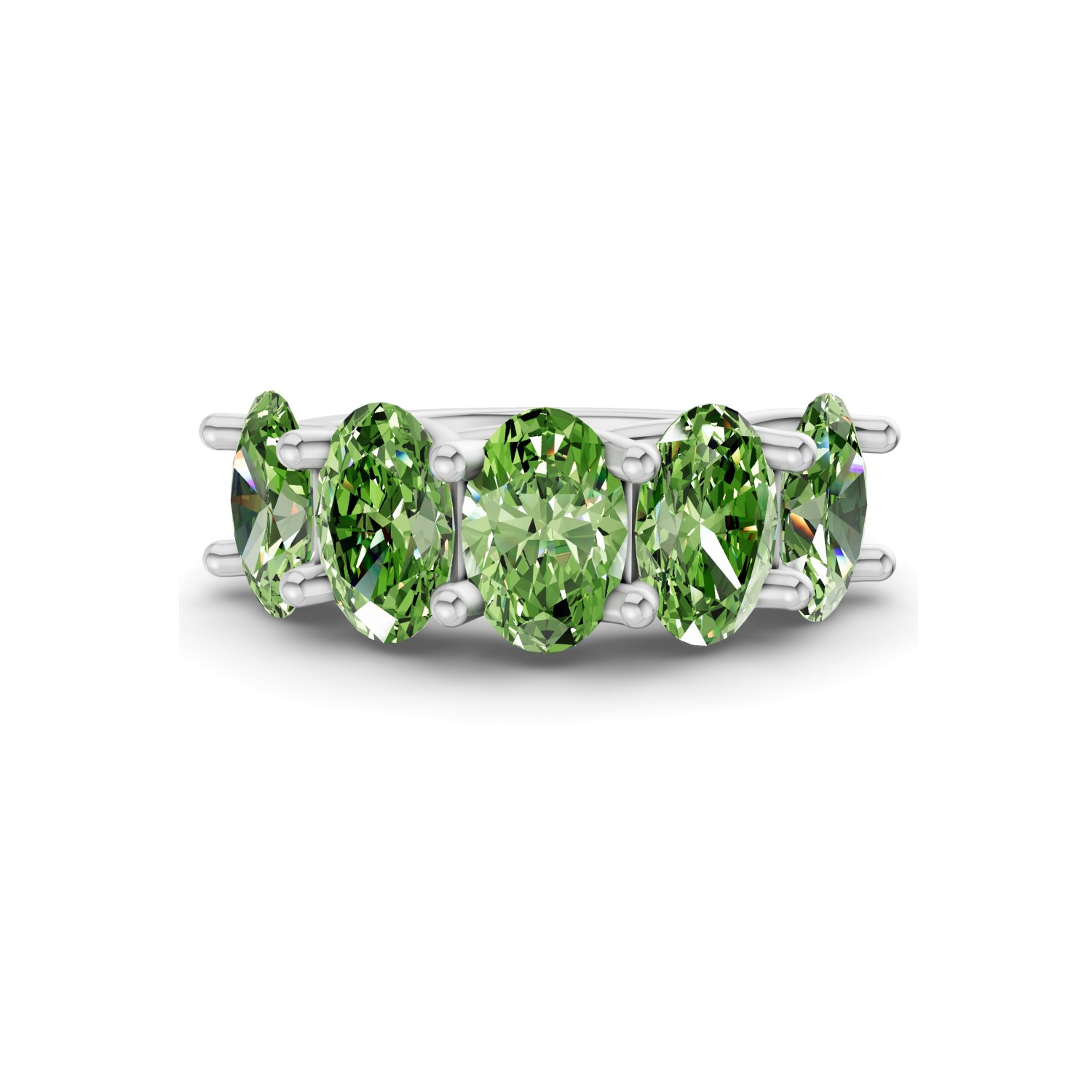 Platinum Fairleigh Oval Lab Diamond Anniversary Band (7 Ct. Tw.) front image