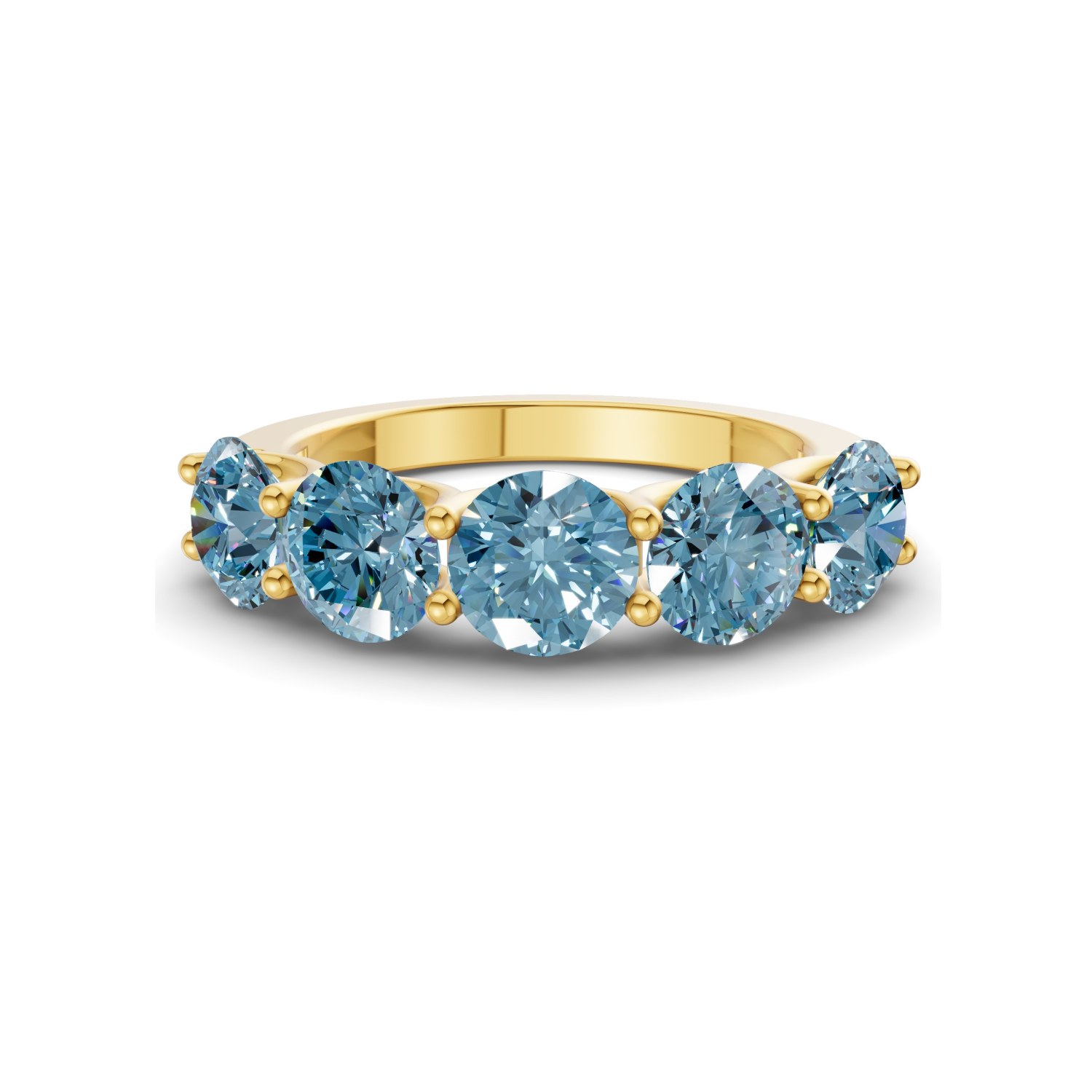 9ct Yellow Gold Camille Round Lab Diamond Anniversary Band (1/2 Ct. Tw.) front image