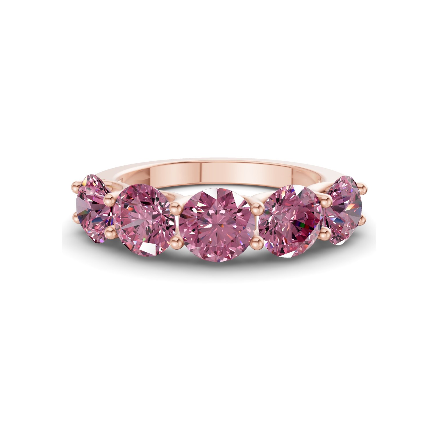 9ct Rose Gold Camille Round Lab Diamond Anniversary Band (1/2 Ct. Tw.) front image
