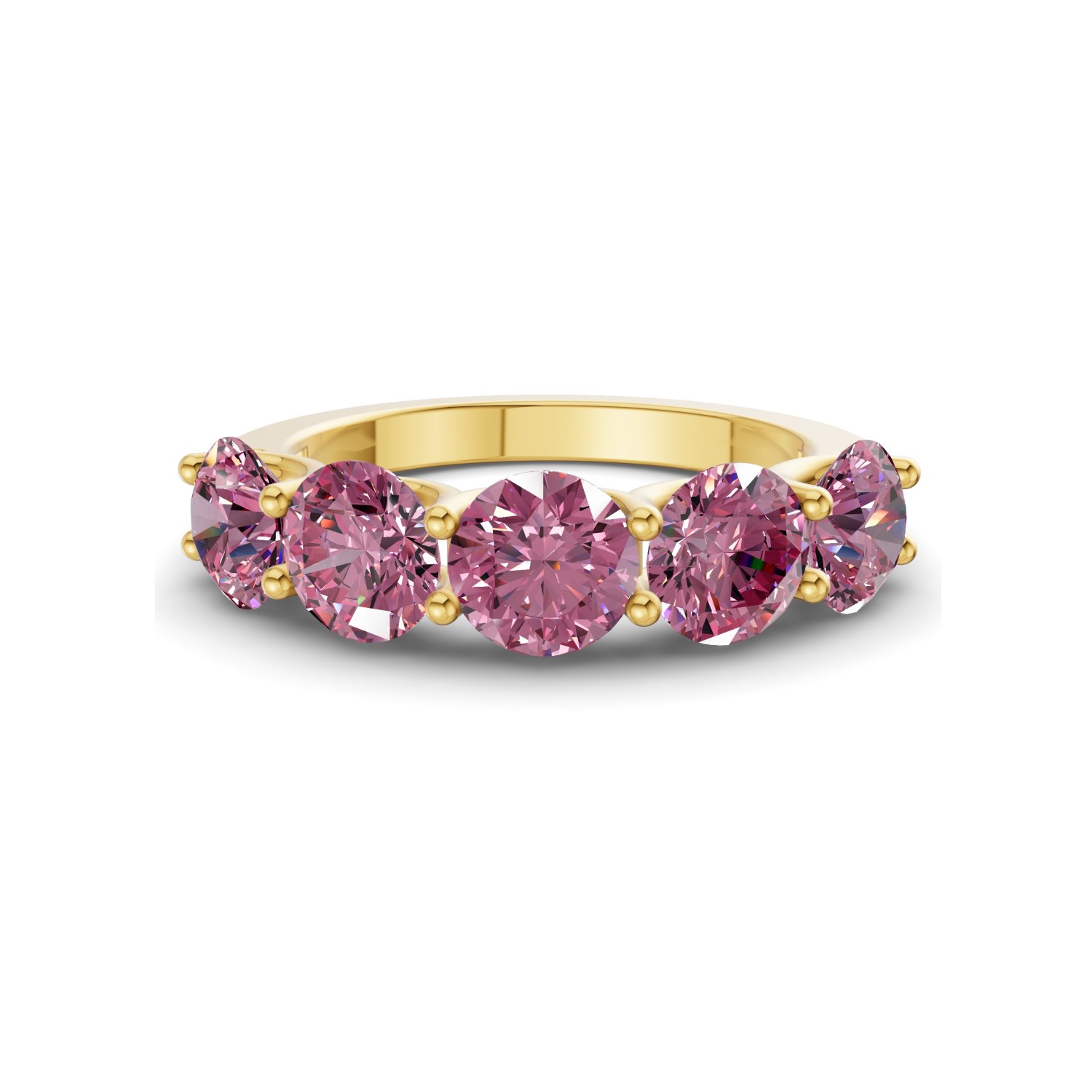 9ct Yellow Gold Camille Round Lab Diamond Anniversary Band (1/2 Ct. Tw.) front image