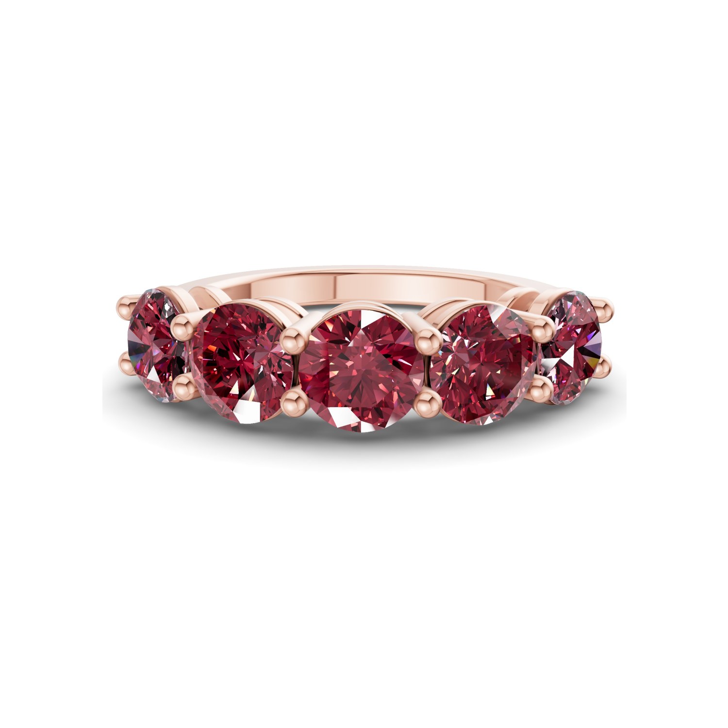 14ct Rose Gold Elowyn Round Lab Diamond Anniversary Band (1/2 Ct. Tw.) front image