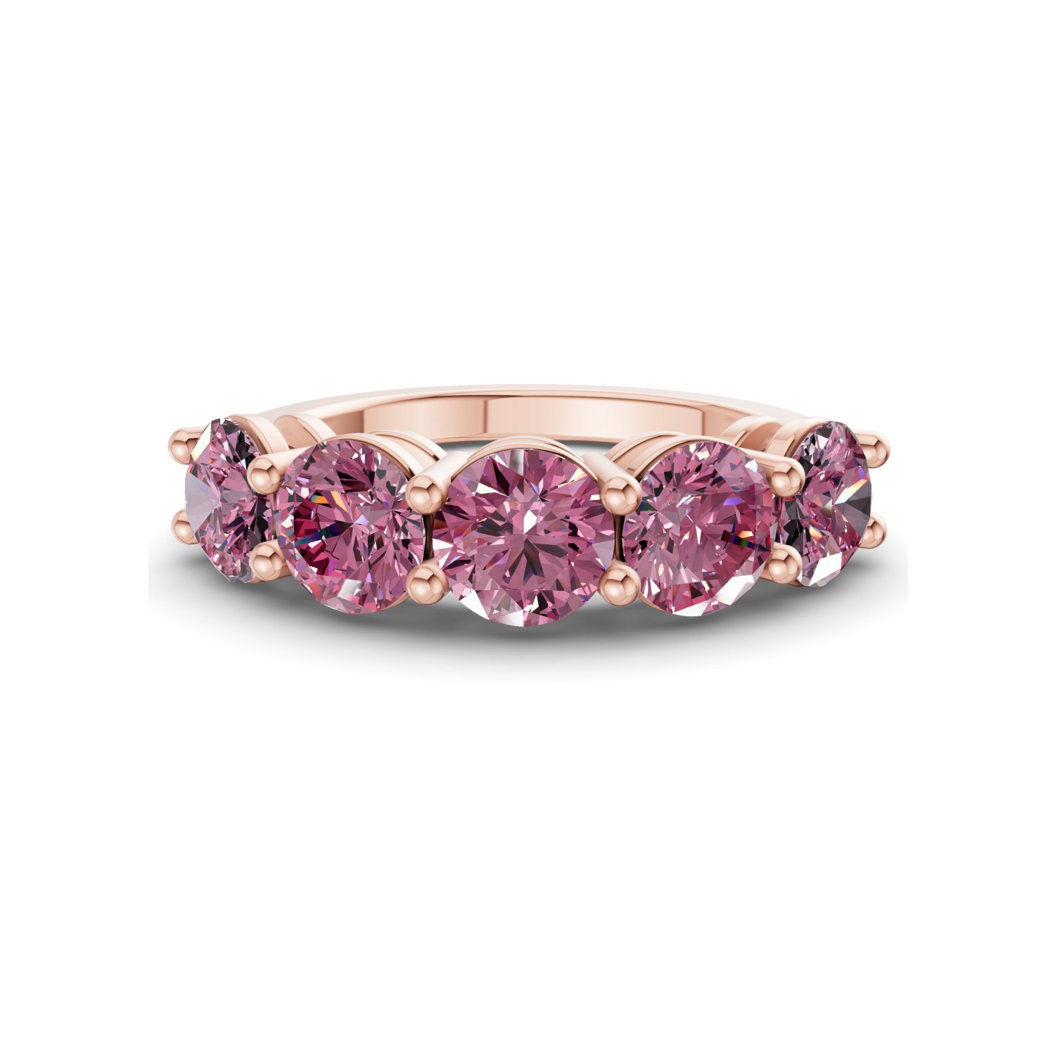 9ct Rose Gold Elowyn Round Lab Diamond Anniversary Band (1/2 Ct. Tw.) front image